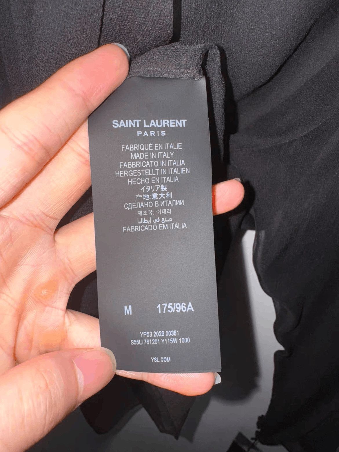 Saint Laurent Paris Saint Laurent Paris 23Aw Runway Silk Shirt-2508 Size US M / EU 48-50 / 2 - 8 Thumbnail