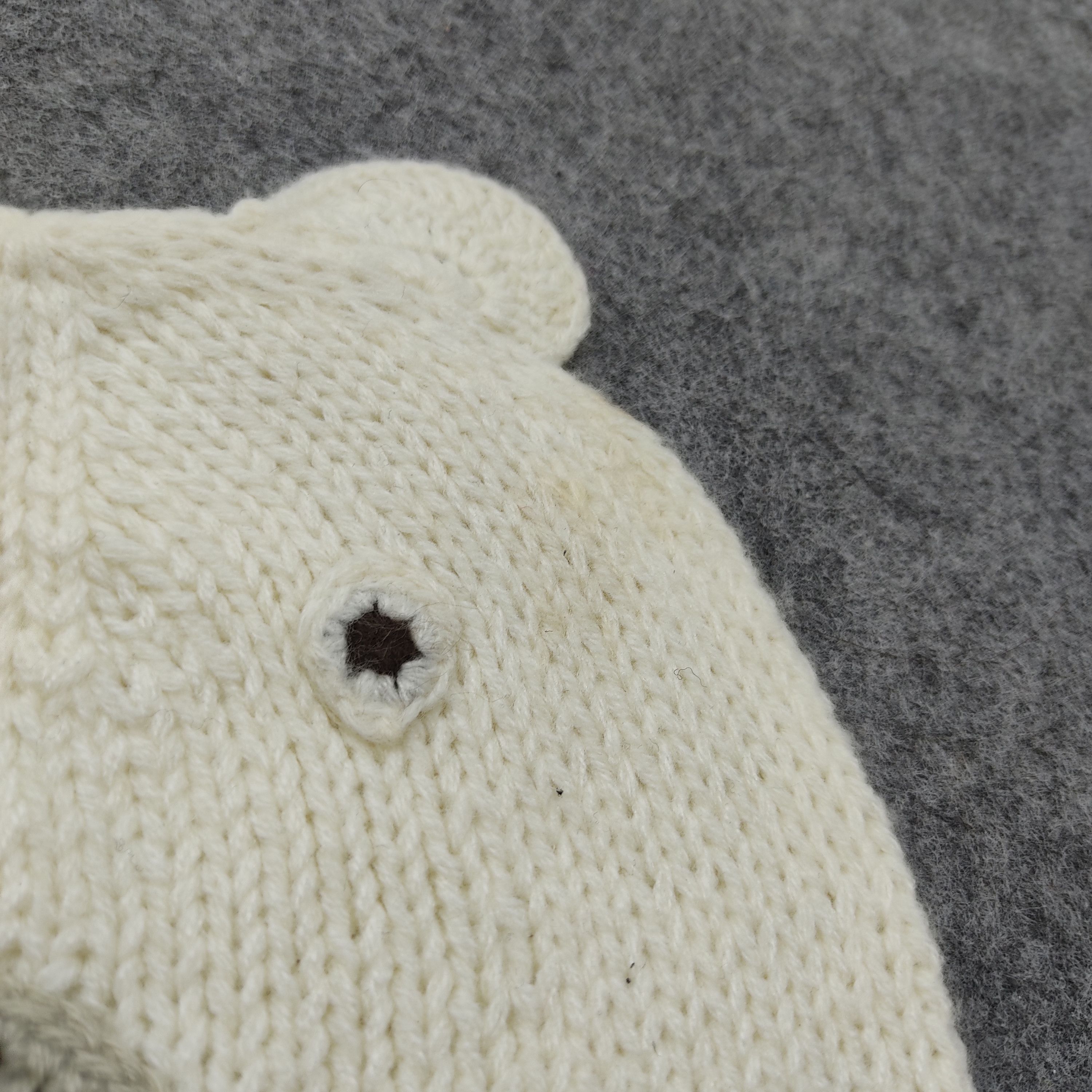 Japanese Brand × Vintage Vintage Japanese Brand Bear Knit Beanie, Snow Hat, Snow Cap Size ONE SIZE - 2 Thumbnail