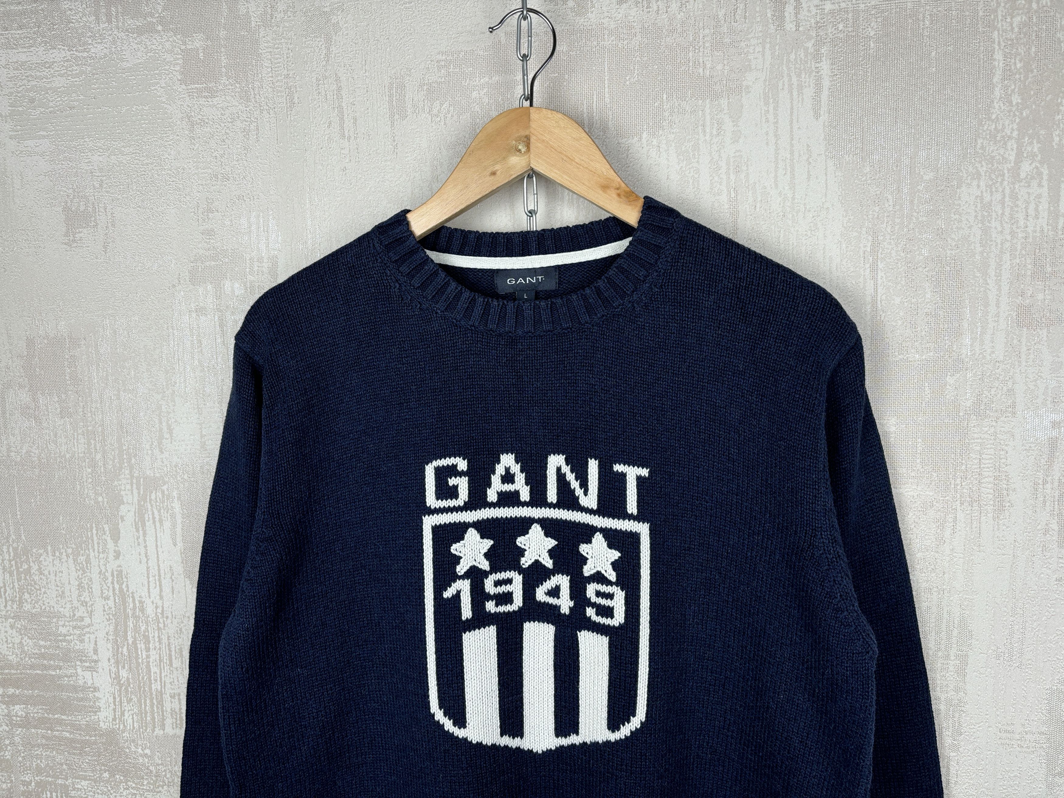 Gant × Vintage Gant Vintage Big Logo Knit Sweater Size US L / EU 52-54 / 3 - 3 Thumbnail