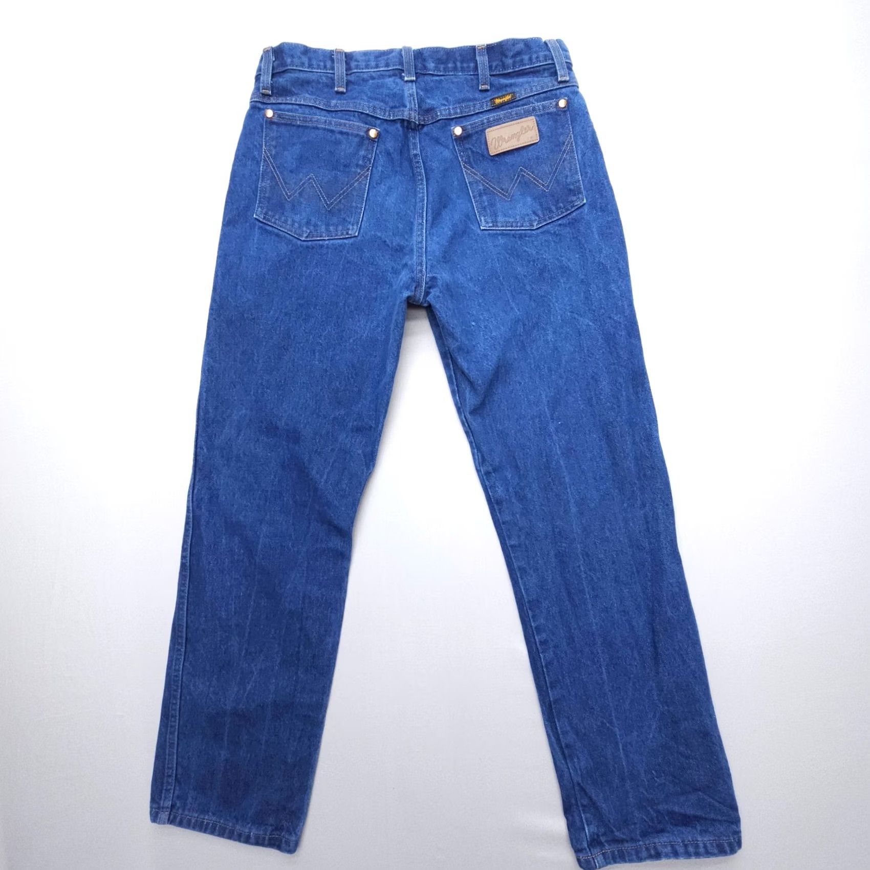 Wrangler Wrangler Cowboy Cut 13MWZ Jeans Mens 34 x 30 Dark Wash Blue Cotton Regular Straight 5-Pocket USA Cowboy Mens Size US 34 / EU 50 - 2 Thumbnail