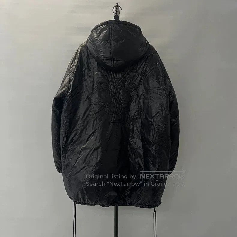Saint Laurent Paris YSL Black Hooded Cotton Outerwear. Size US L / EU 52-54 / 3 - 2 Thumbnail