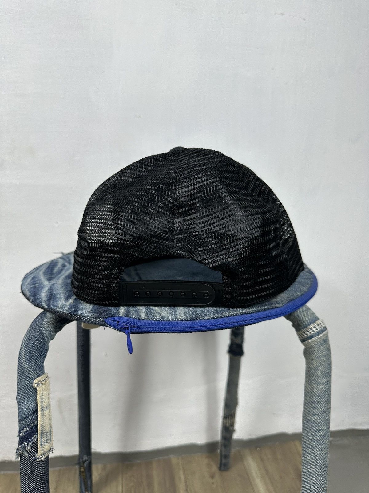 Handmade Custom Made Distressed Patchwork Boro Trucker hats Size ONE SIZE - 5 Thumbnail
