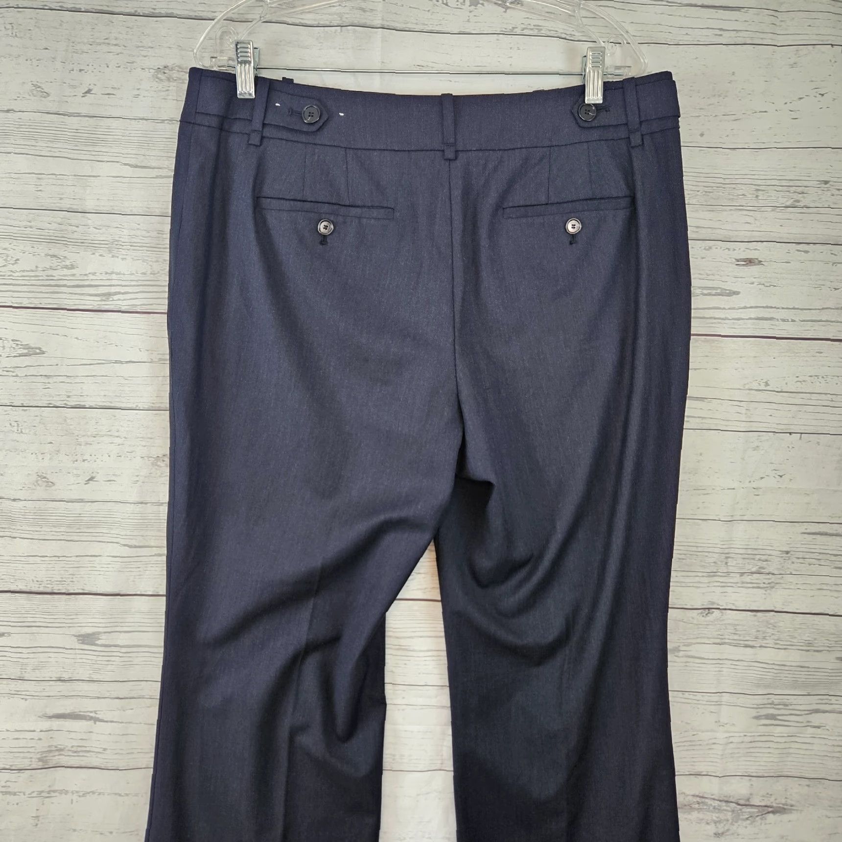 Loft Ann Taylor LOFT Kate Pants Womens 12 Blue High Rise Rayon Blend Solid Size 34" / US 12 / IT 48 - 4 Thumbnail