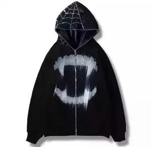 Other Fangs & cobweb rhinestone oversized zipup hoodie Size US M / EU 48-50 / 2 - 2 Thumbnail