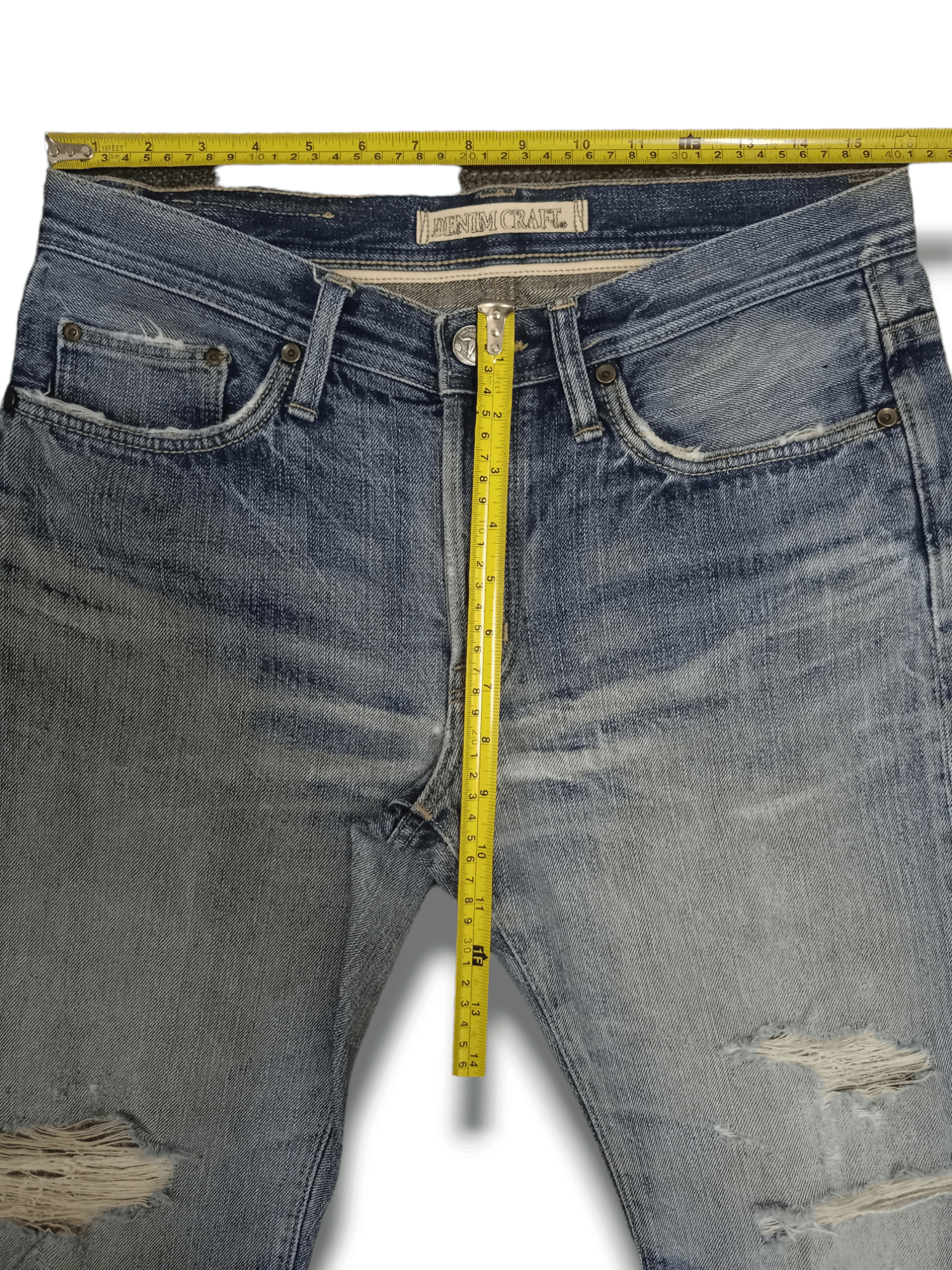 Japanese Brand Vintage Japanese Denim Crafts Distressed Baggy Jeans Size US 32 / EU 48 - 10 Thumbnail
