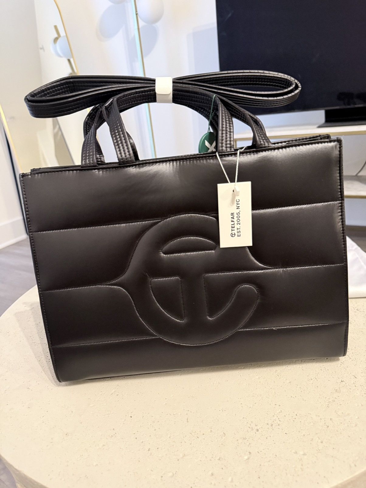 Telfar Telfar Medium Puff Shopper | Black Size ONE SIZE - 1 Thumbnail