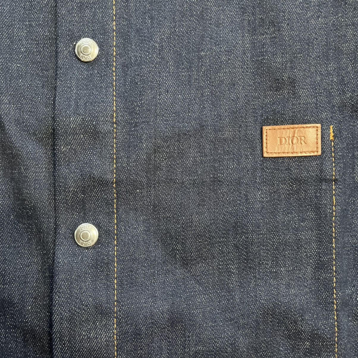 Dior Dior Oblique Overshirt Blue Raw Cotton Denim Size US L / EU 52-54 / 3 - 3 Thumbnail