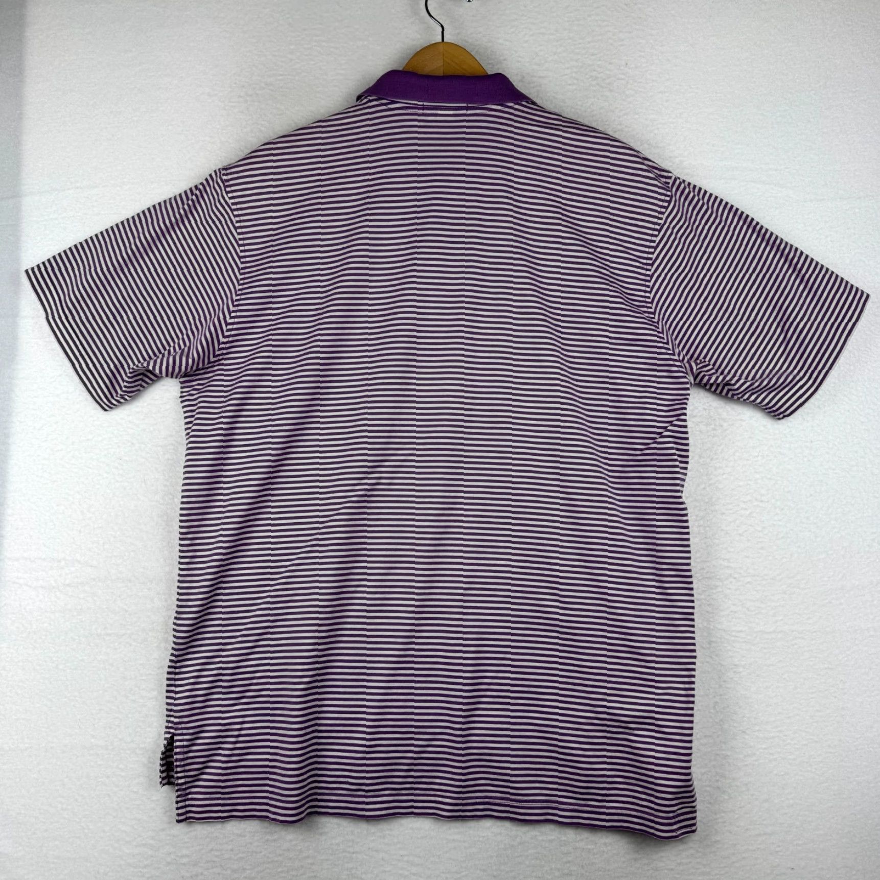 Peter Millar Peter Millar Polo Shirt Men XL Purple Stripe Texas Flag Embroidered Short Sleeve Polo Size US XL / EU 56 / 4 - 7 Thumbnail