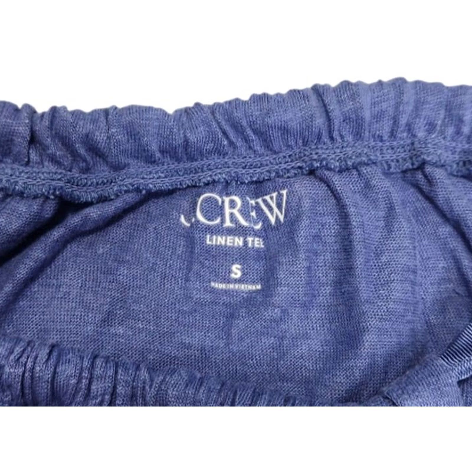 J.Crew J. Crew Womens S 100% Linen Bow Tie Tank Top Sleeveless Shirt Blue Size S / US 4 / IT 40 - 4 Thumbnail
