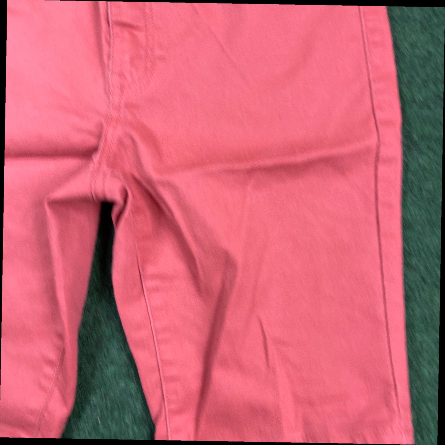 Pinko D Jeans Shorts Womens 6 Red Pink Denim Cotton Pockets Beach Resort Summer Capri Size 28" / US 6 / IT 42 - 2 Thumbnail