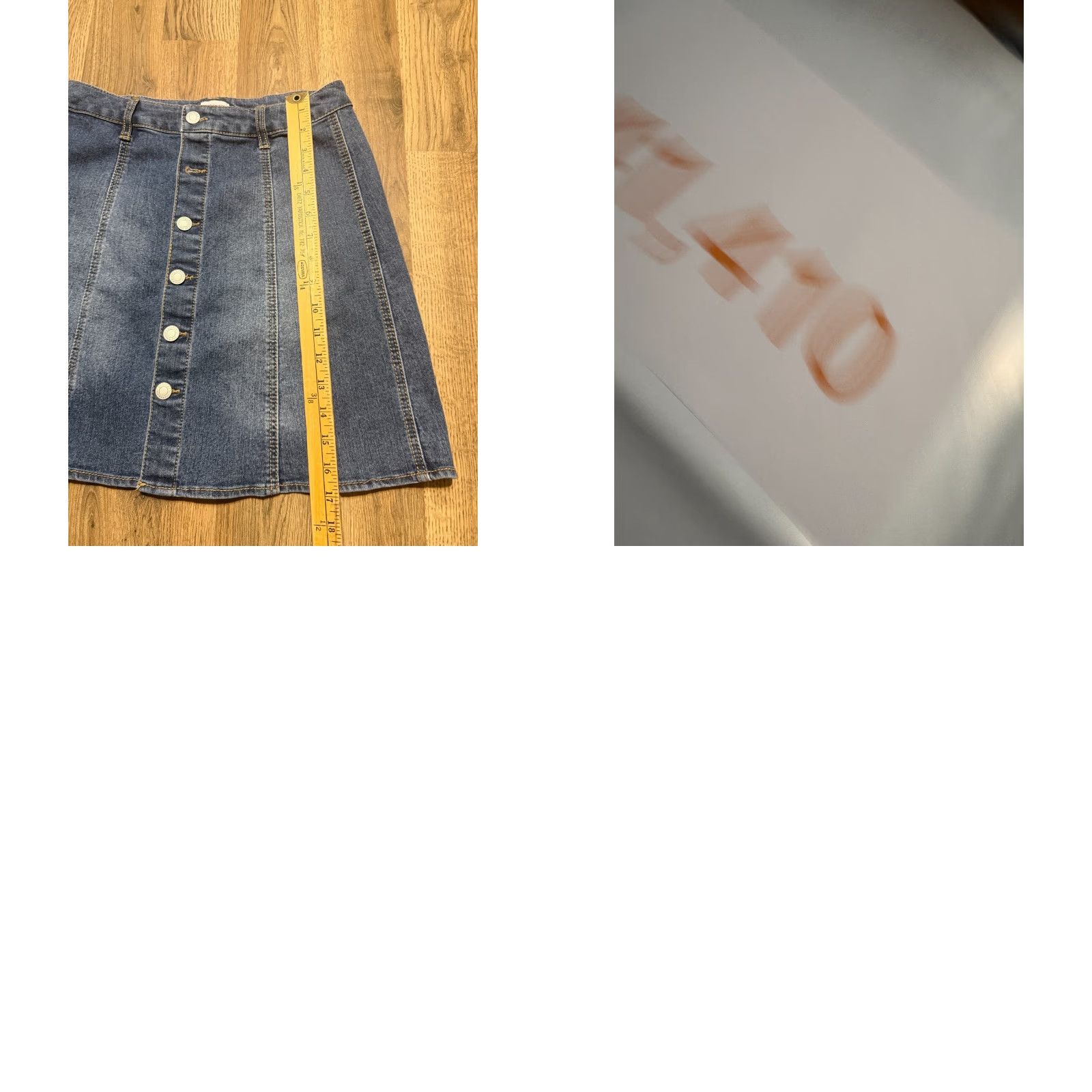 Mossimo Mossimo Supply Co. Jean Skirt Women's Short Denim Blue Button Up Size 6 A-Line Pockets Casual Size 28" / US 6 / IT 42 - 8 Thumbnail