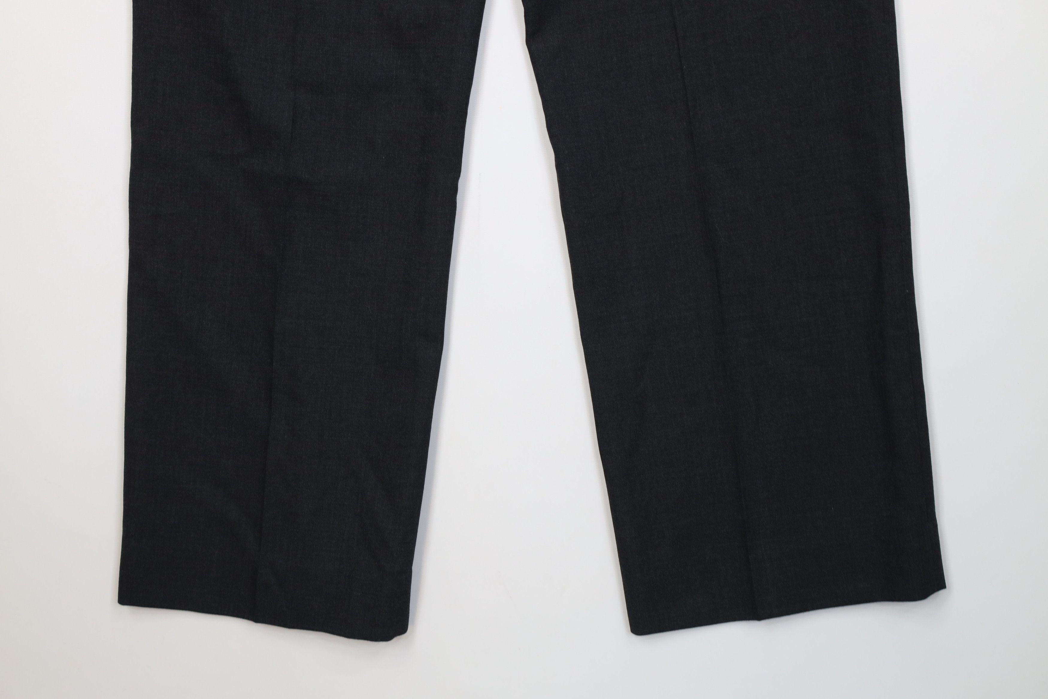 Vintage Vintage 90s Wool Knit Wide Leg Chino Pants Charcoal Gray Size US 34 / EU 50 - 12 Thumbnail