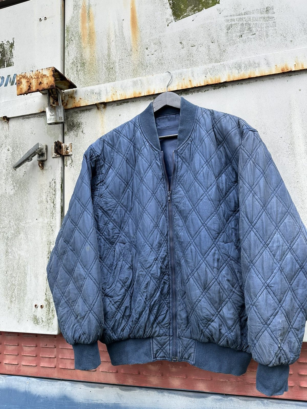Vintage 👹Vintage Whitby Quilted Light Puffer Bomber Jacket Size US L / EU 52-54 / 3 - 4 Thumbnail