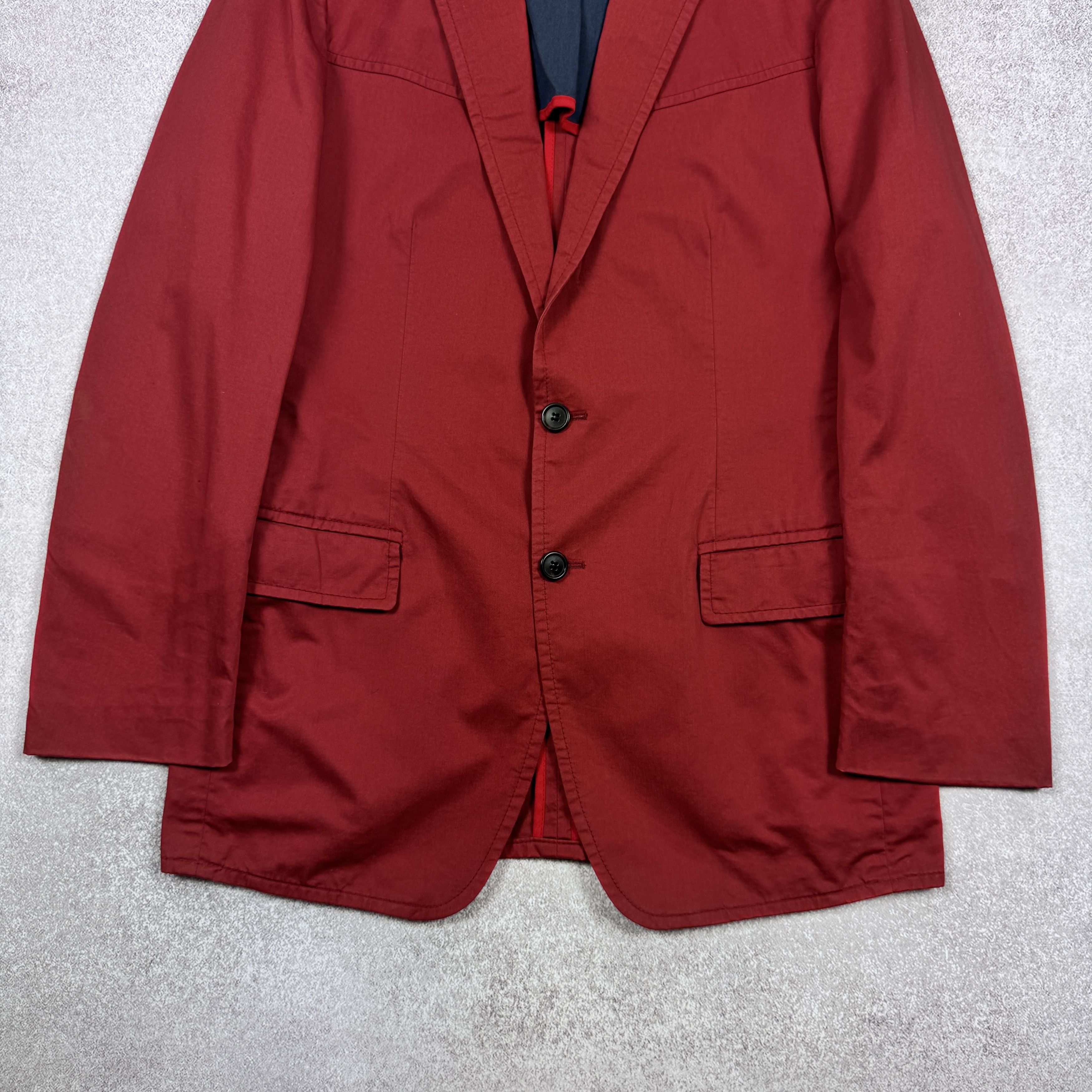 Hugo Boss Hugo Boss Akten-we Red Cotton Slim Fit Blazer Size 48 / 38R Size 38R - 4 Thumbnail