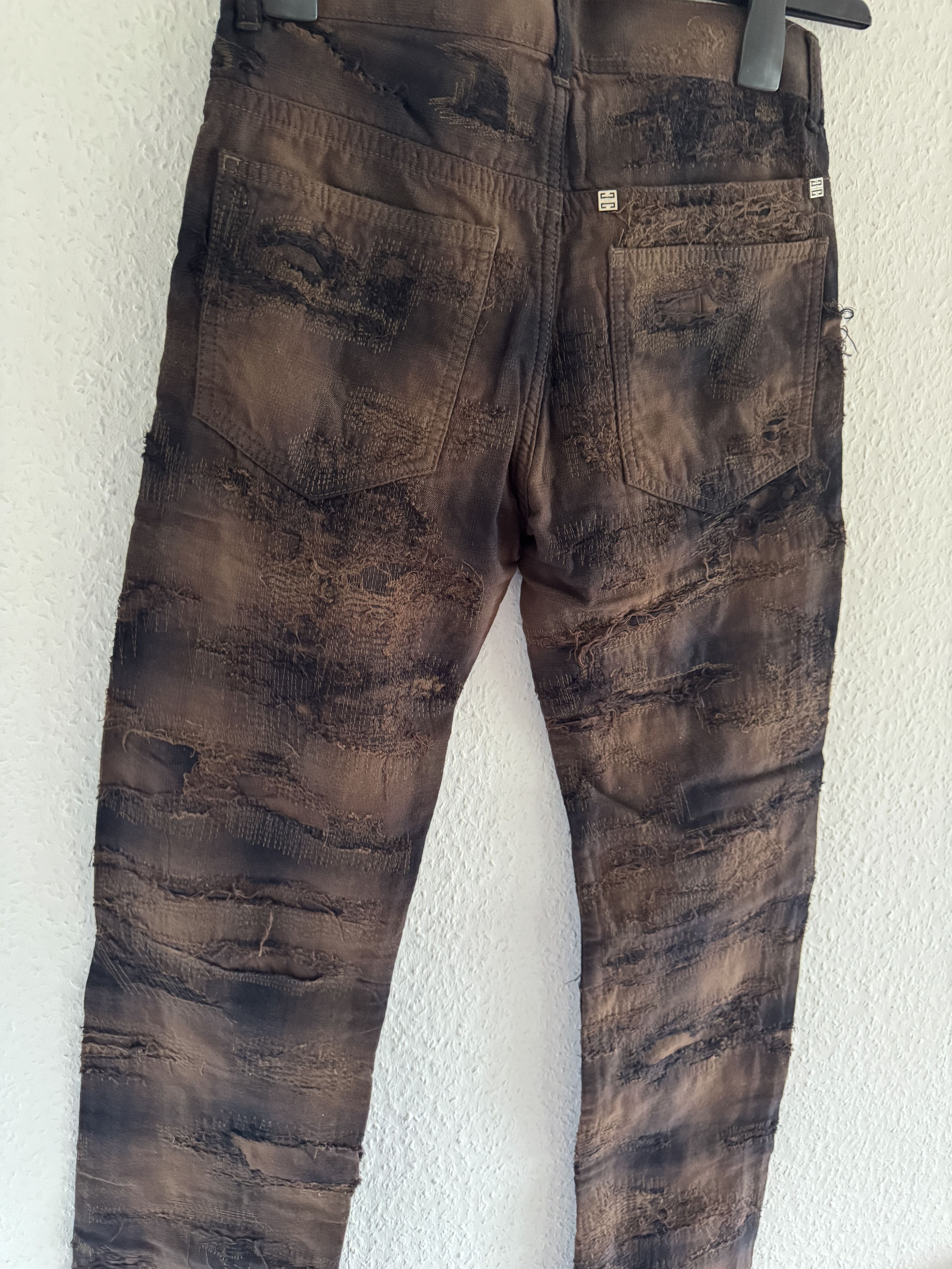 Givenchy SS22 Boro Distress Checker Plaid Straight Leg Pants Size US 26 / EU 42 - 16 Thumbnail