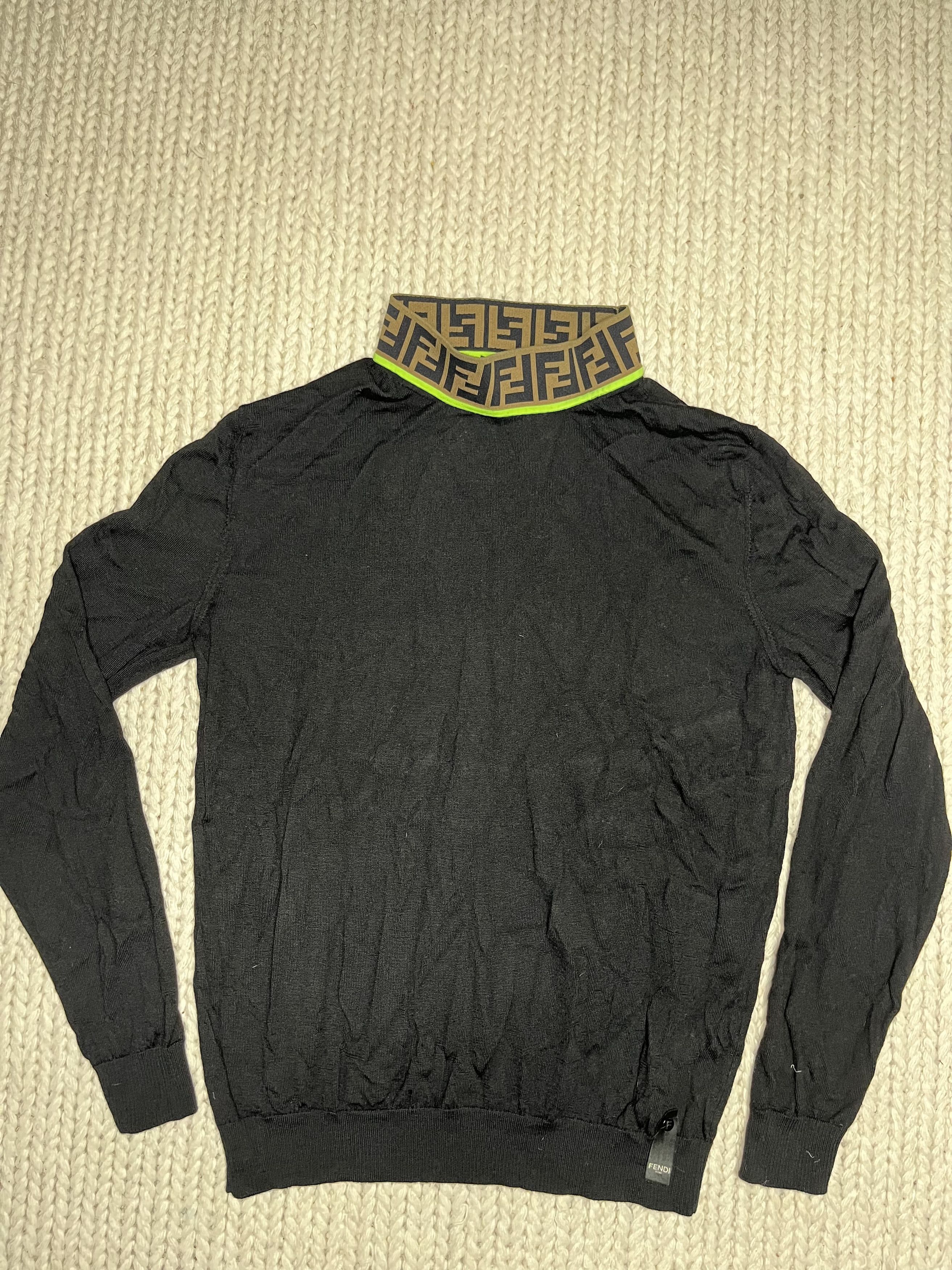Fendi Wool sweatshirt Fendi Black Size US L / EU 52-54 / 3 - 1 Thumbnail