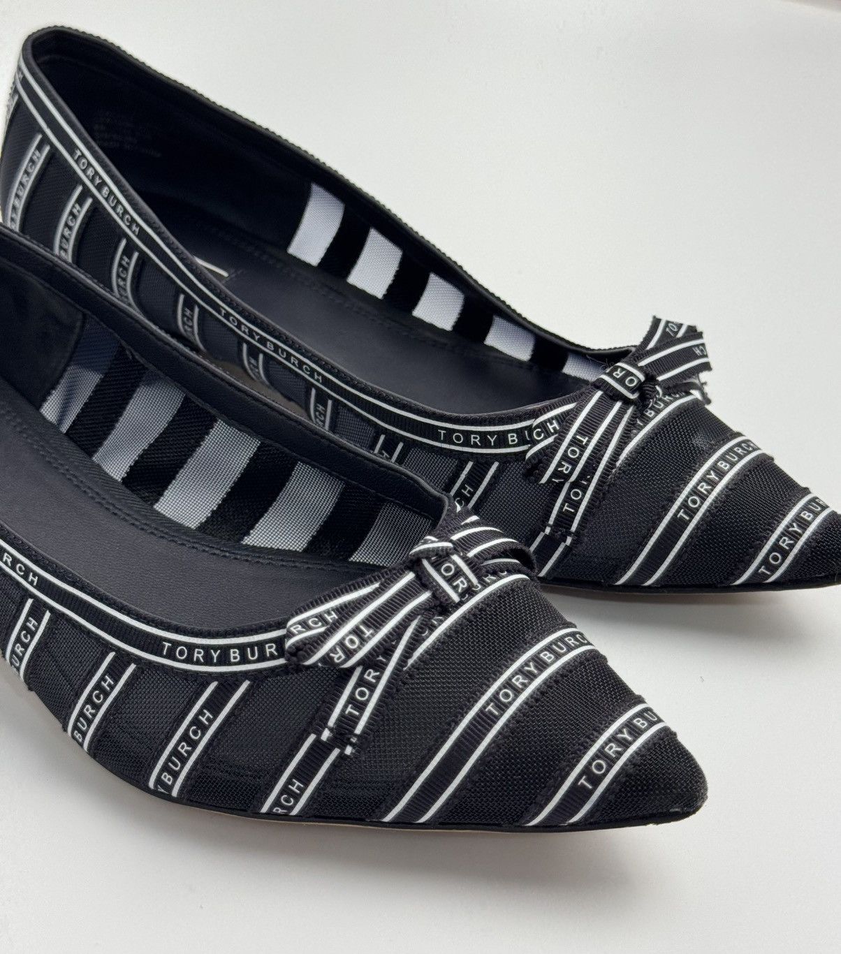 Tory Burch Tory Burch Penelope 20mm Mesh Flats Pointed Toe Logo🖤 Size US 6 / IT 36 - 8 Thumbnail