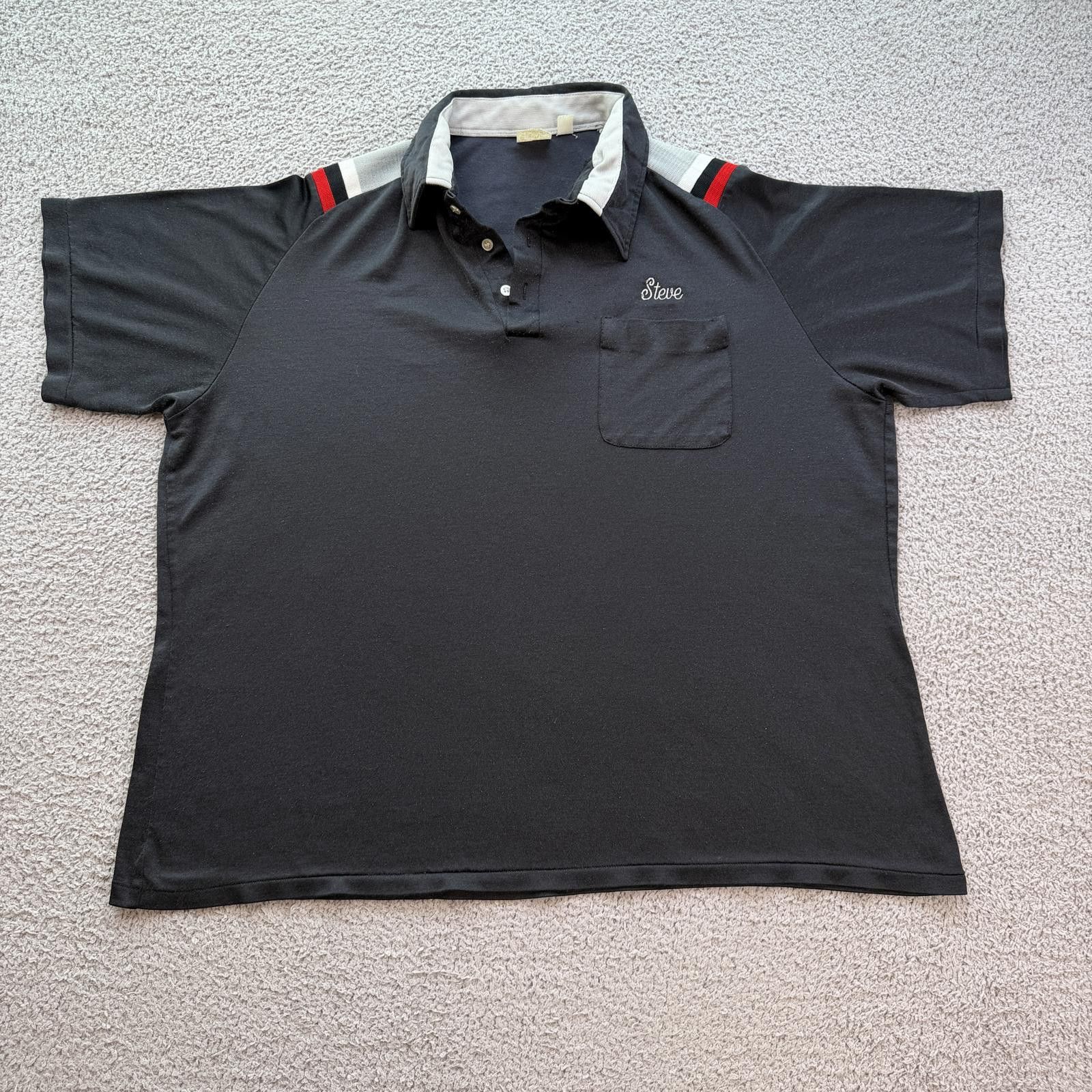 Other Vintage 70s Hilton Athletic Bowling Shirt Black Team Polo XL Size US XL / EU 56 / 4 - 1 Thumbnail