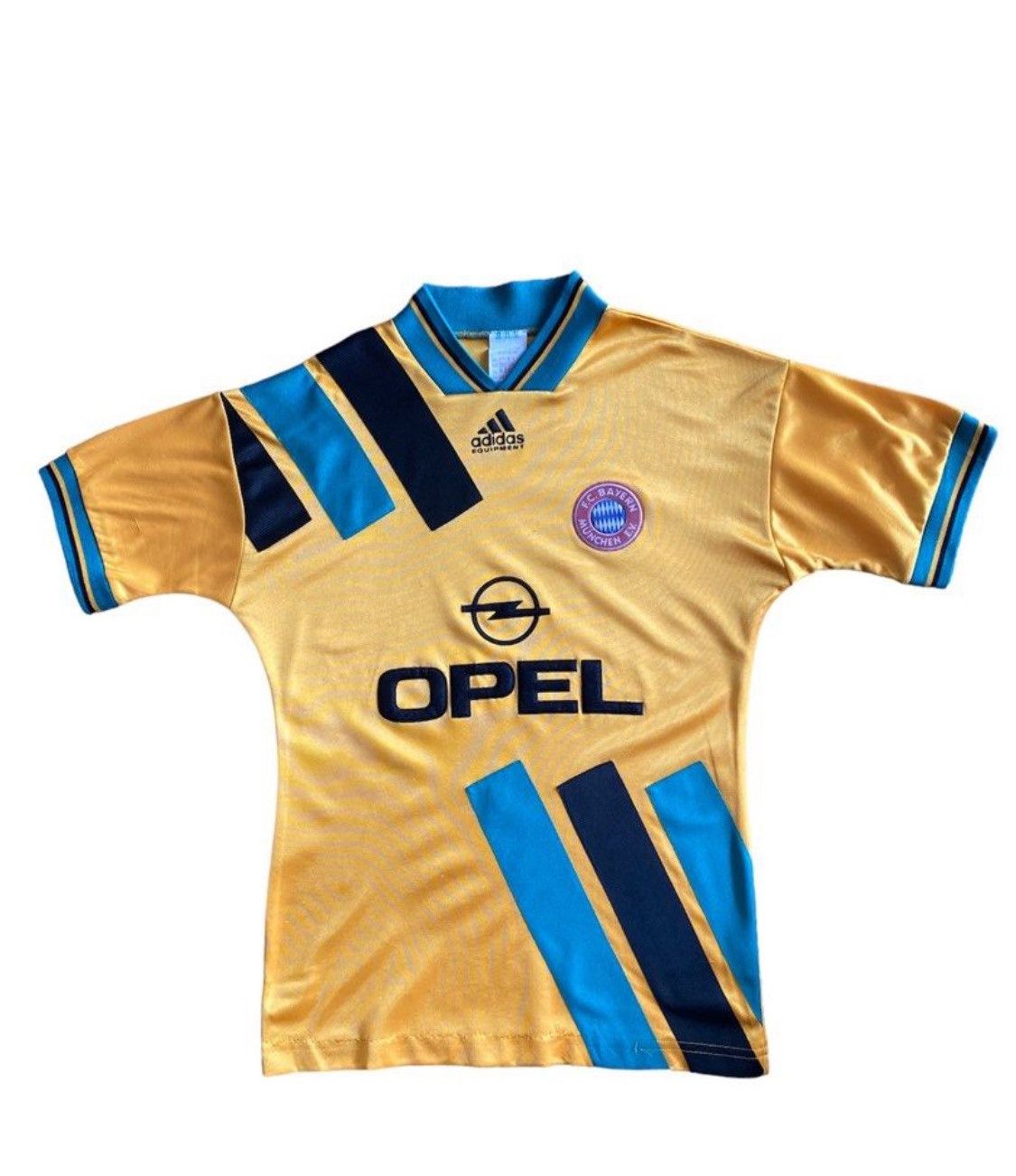 Adidas Vintage 1993/94 Bayern Munich “Opel” Yellow Away Jersey Size US XS / EU 42 / 0 - 1 Thumbnail