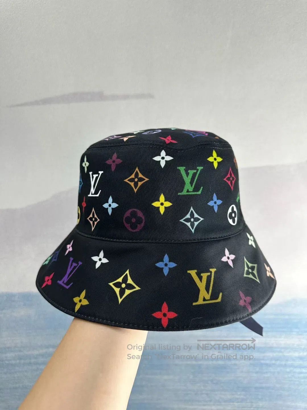 Louis Vuitton Louis Vuitton Black Murakami Multicolore Monogram Bucket H Size ONE SIZE - 1 Thumbnail