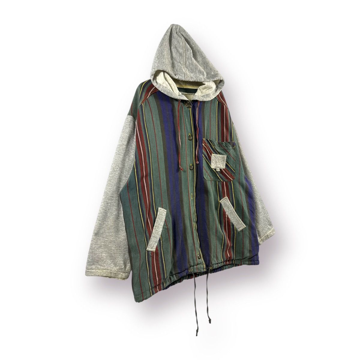 Japanese Brand 🔥 Braetan stripes Hoodie button light Jacket Size US XL / EU 56 / 4 - 3 Thumbnail