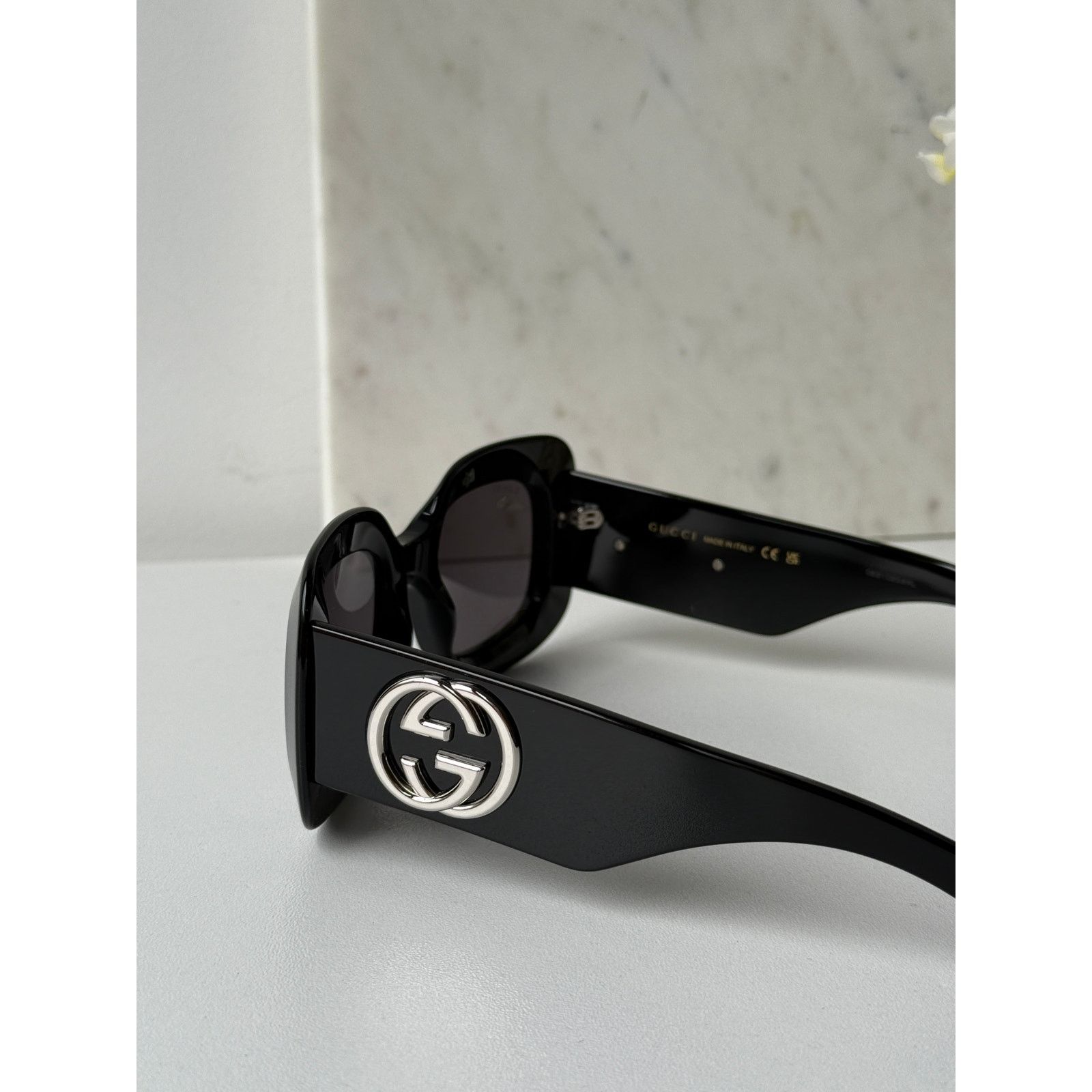 Gucci NEW Gucci GG1695S Black Thick Rim Square Logo Sunglasses Size ONE SIZE - 5 Thumbnail
