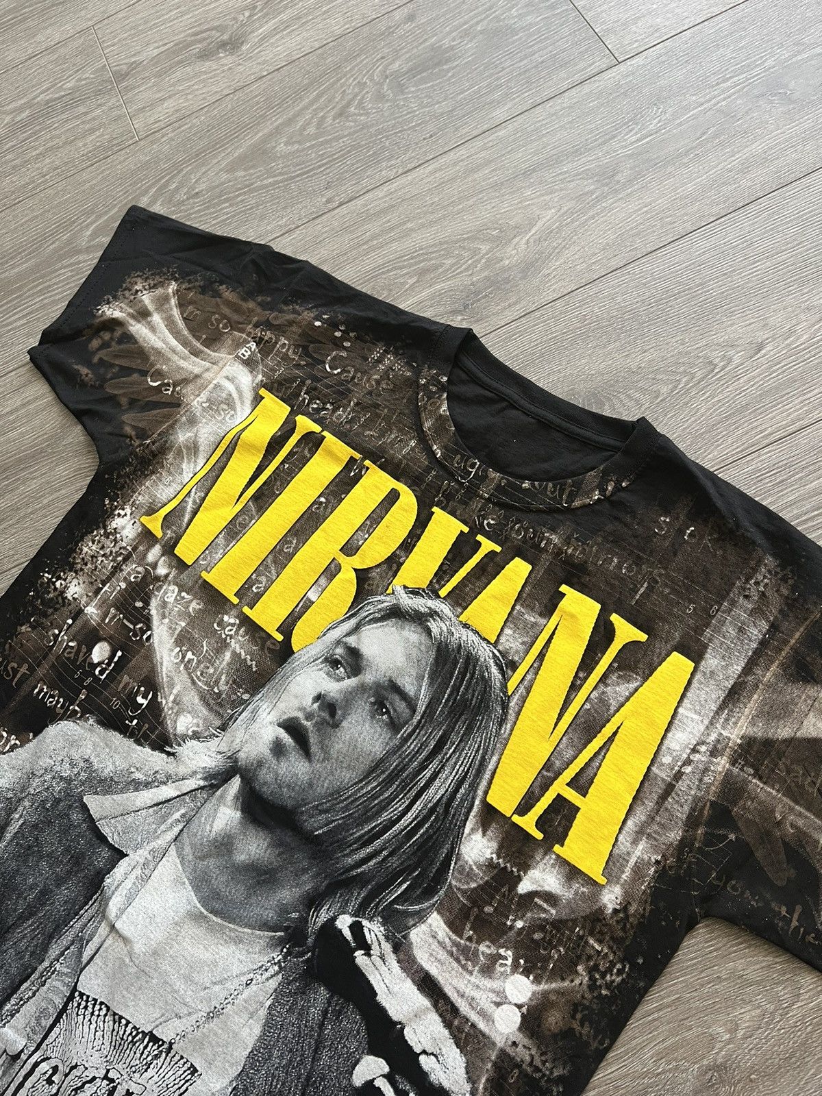 Band Tees × Nirvana 💥💥 Kurt Cobain Nirvana Band Tee Over Print Size US L / EU 52-54 / 3 - 13 Thumbnail