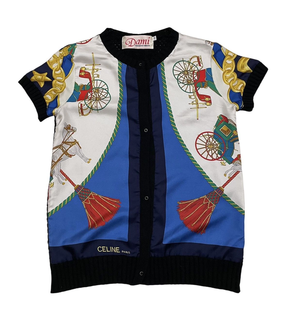 Japanese Brand Rare Damianne Halume Vtg Celine Scarf Remakes Tops Size S / US 4 / IT 40 - 1 Thumbnail