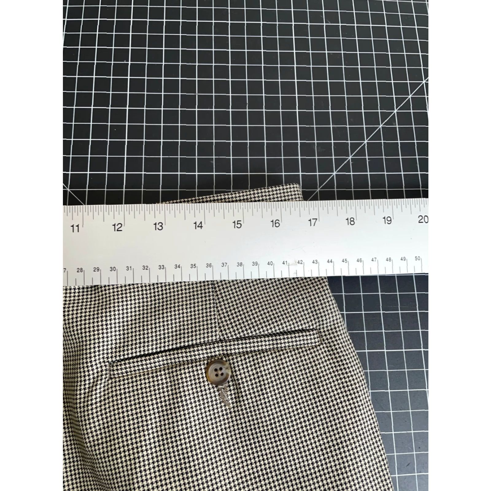 Ralph Lauren VINTAGE Ralph Lauren Wool Pleated Dress Pants Men’s 34 x 29 Brown Houndstooth Cuffed Size US 34 / EU 50 - 6 Thumbnail
