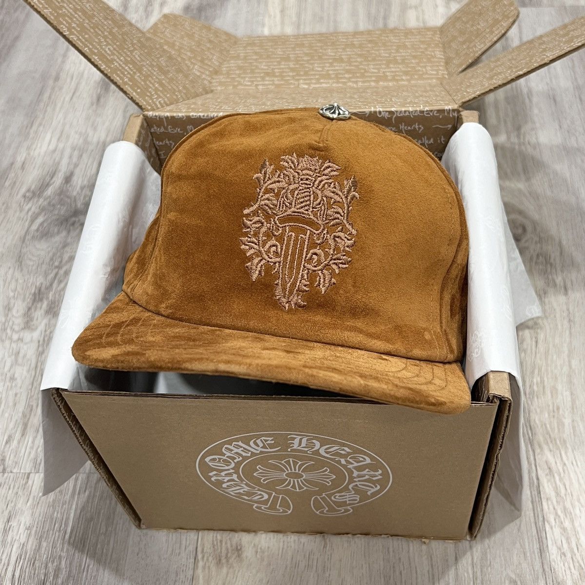 Chrome Hearts 5-Panel Brown Suede Dagger Hat (Unopened) | eBay