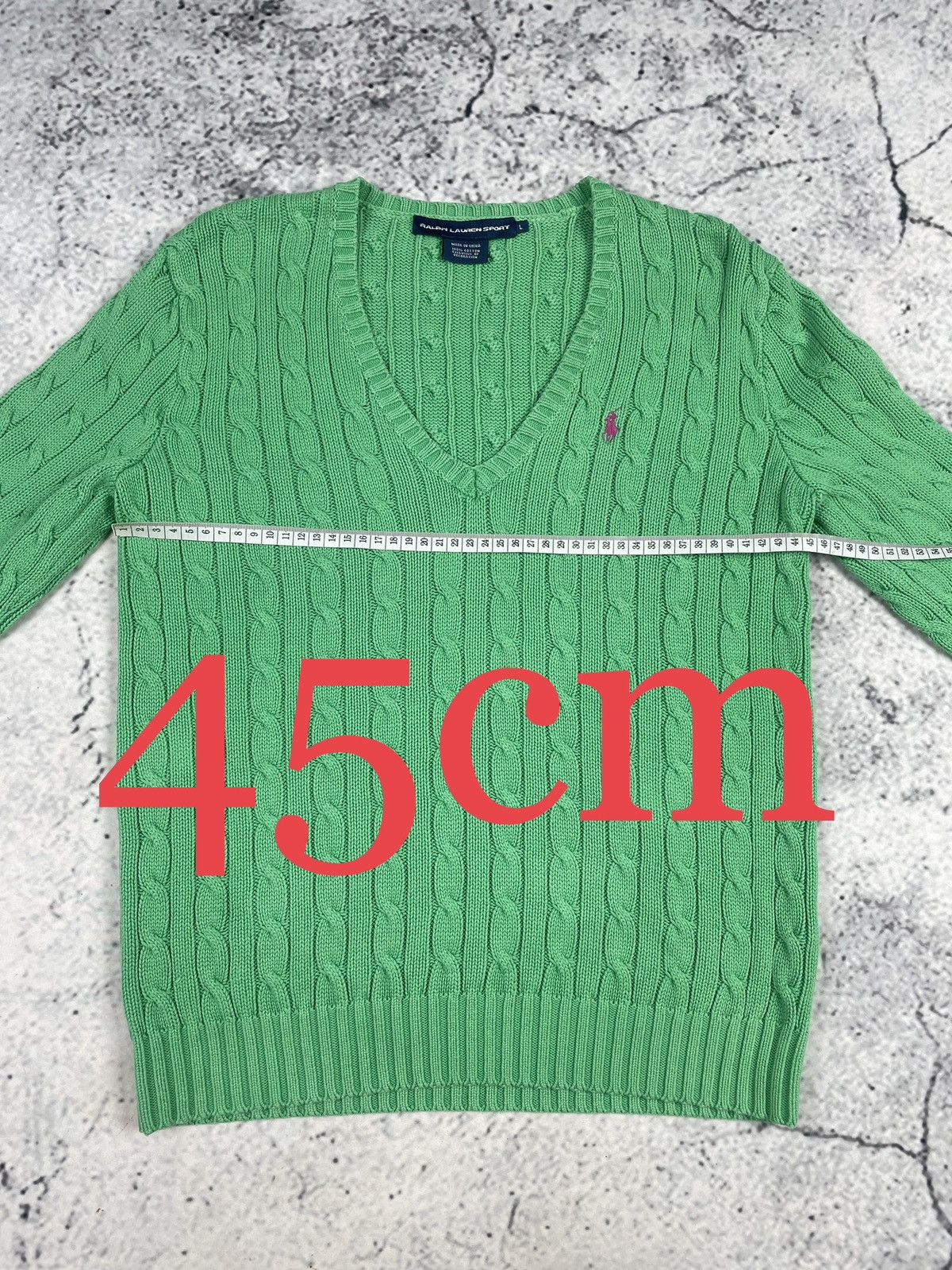 Ralph Lauren Sport Ralph Lauren Sport L Cable Knit Sweater Green Old Money Size L / US 10 / IT 46 - 4 Thumbnail