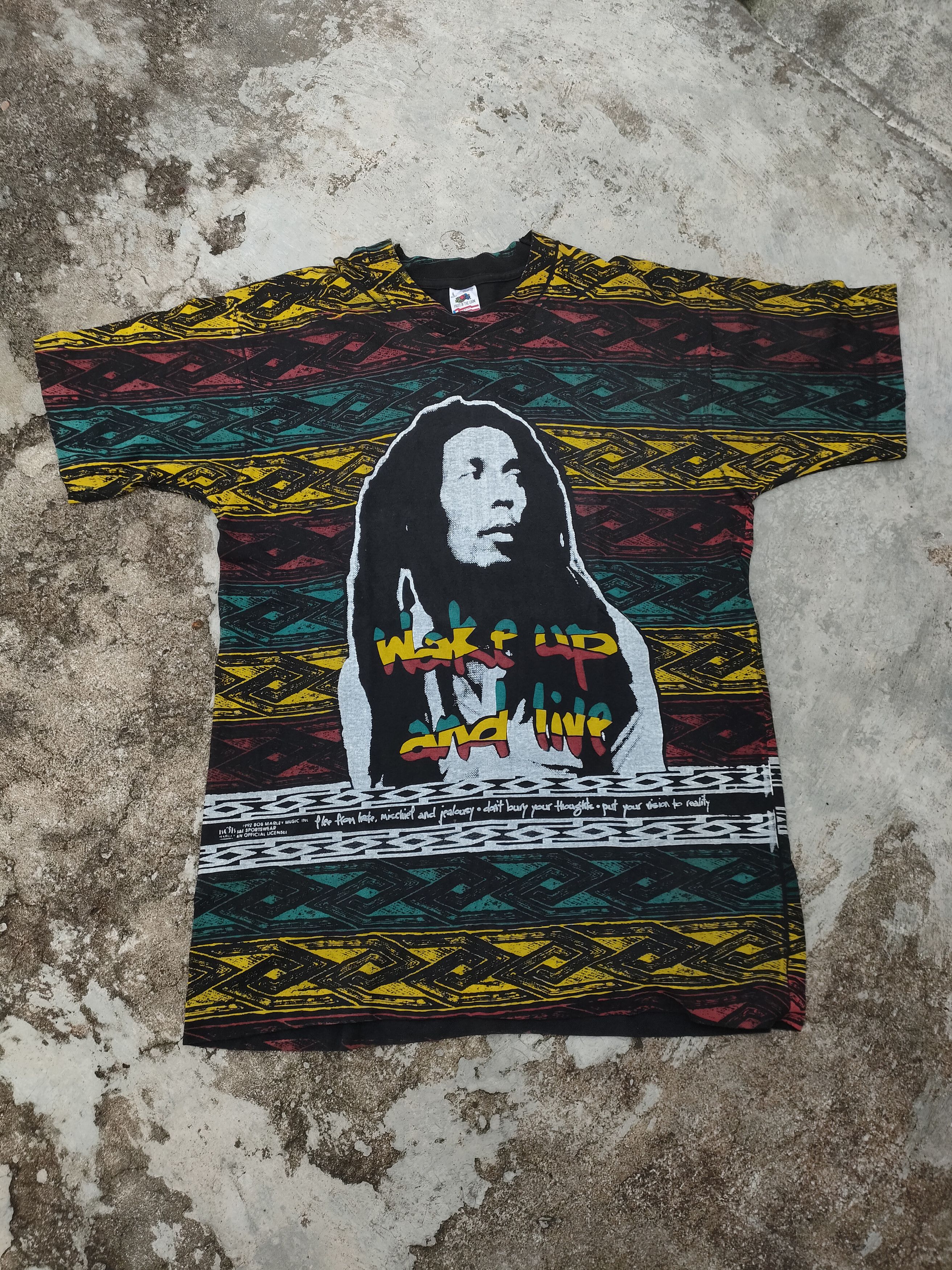 Bob Marley × Vintage Bob Marley Positif Vibration Size US L / EU 52-54 / 3 - 4 Thumbnail