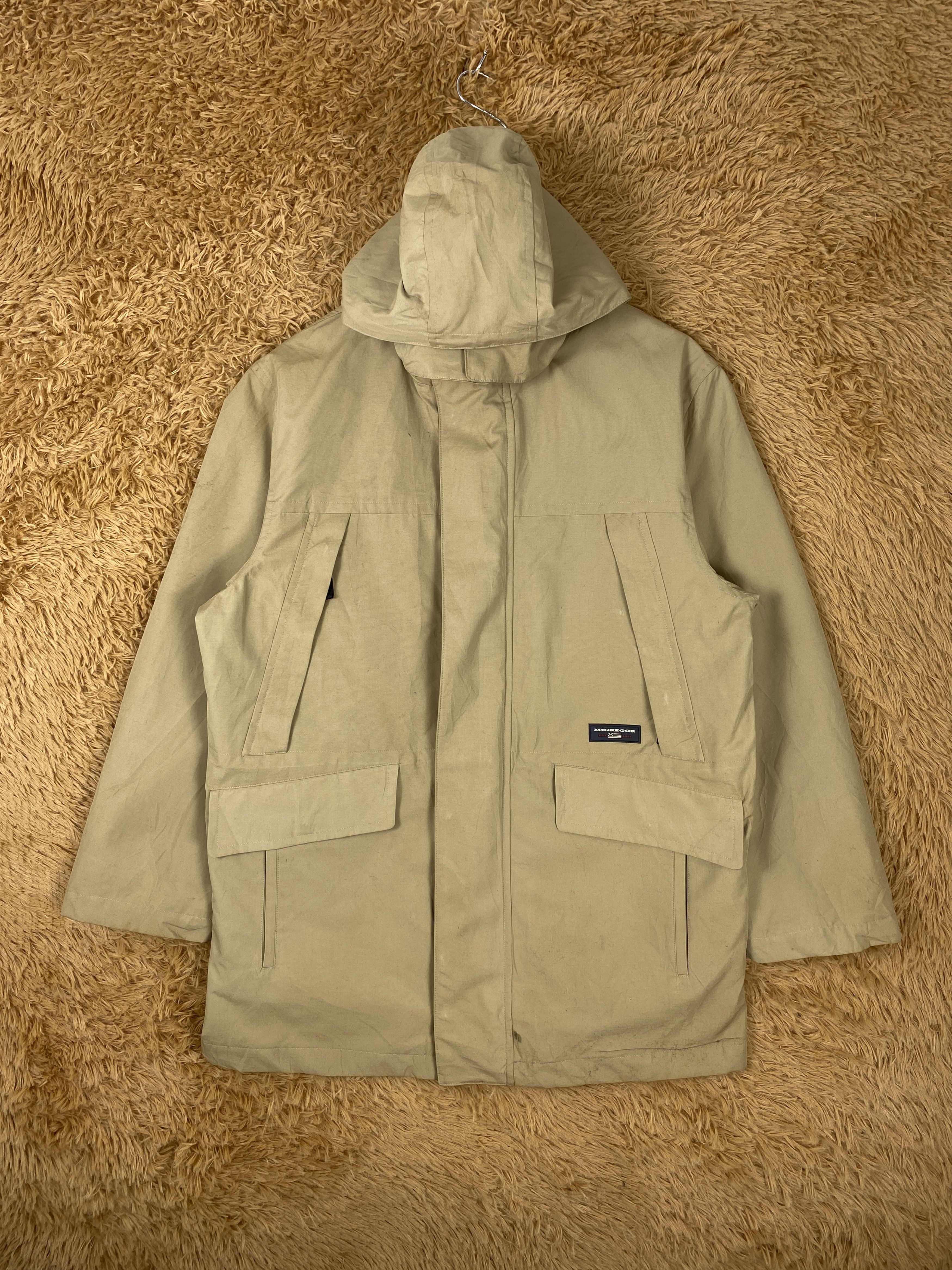 image of Mcgregor x Vintage Mc Gregor Hoodie Jacket in Khaki, Men's (Size Small)