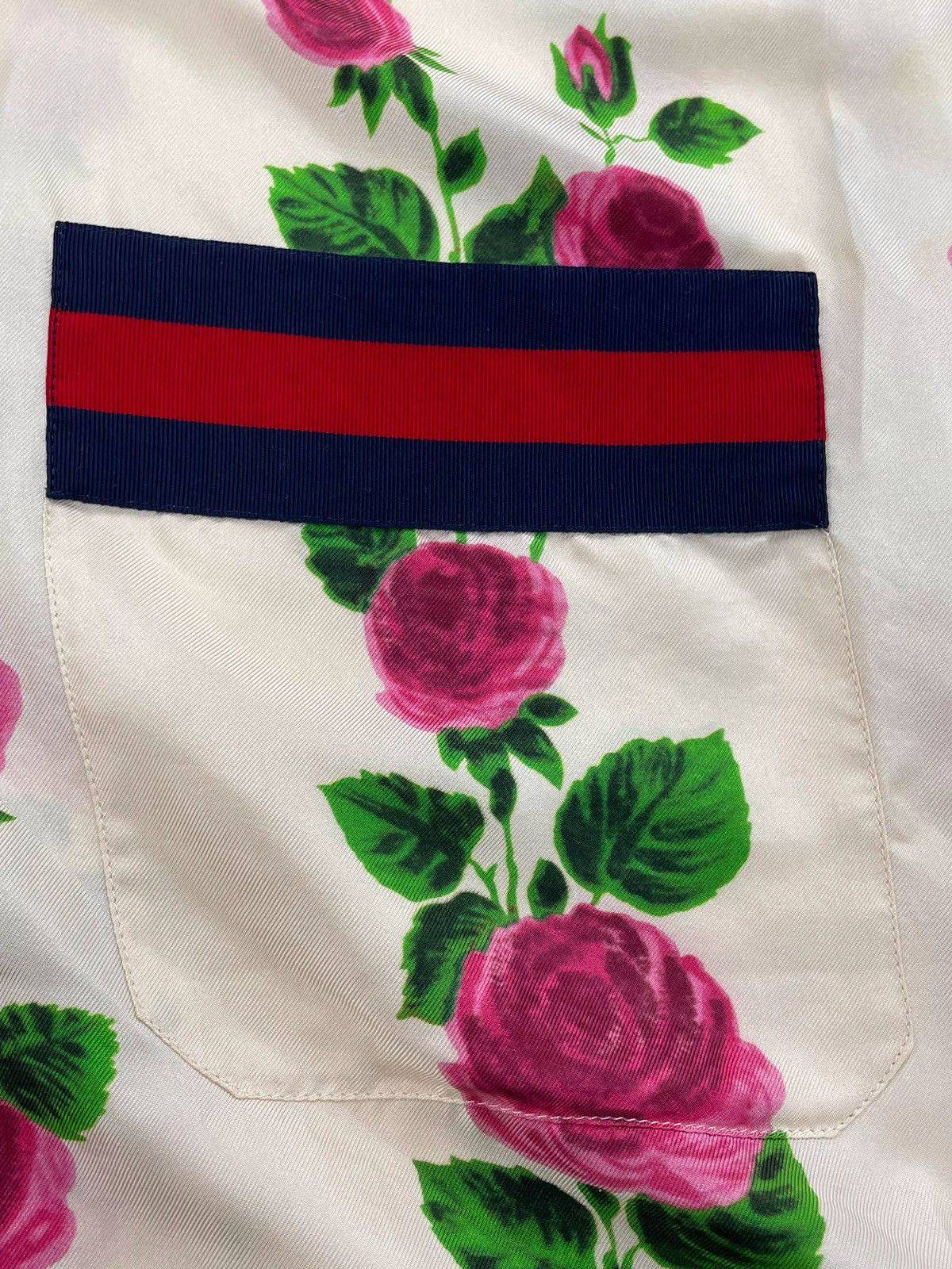 Gucci GucciRose red and blue striped mulberry silk cardigan jacke Size XS / US 0-2 / IT 36-38 - 3 Thumbnail
