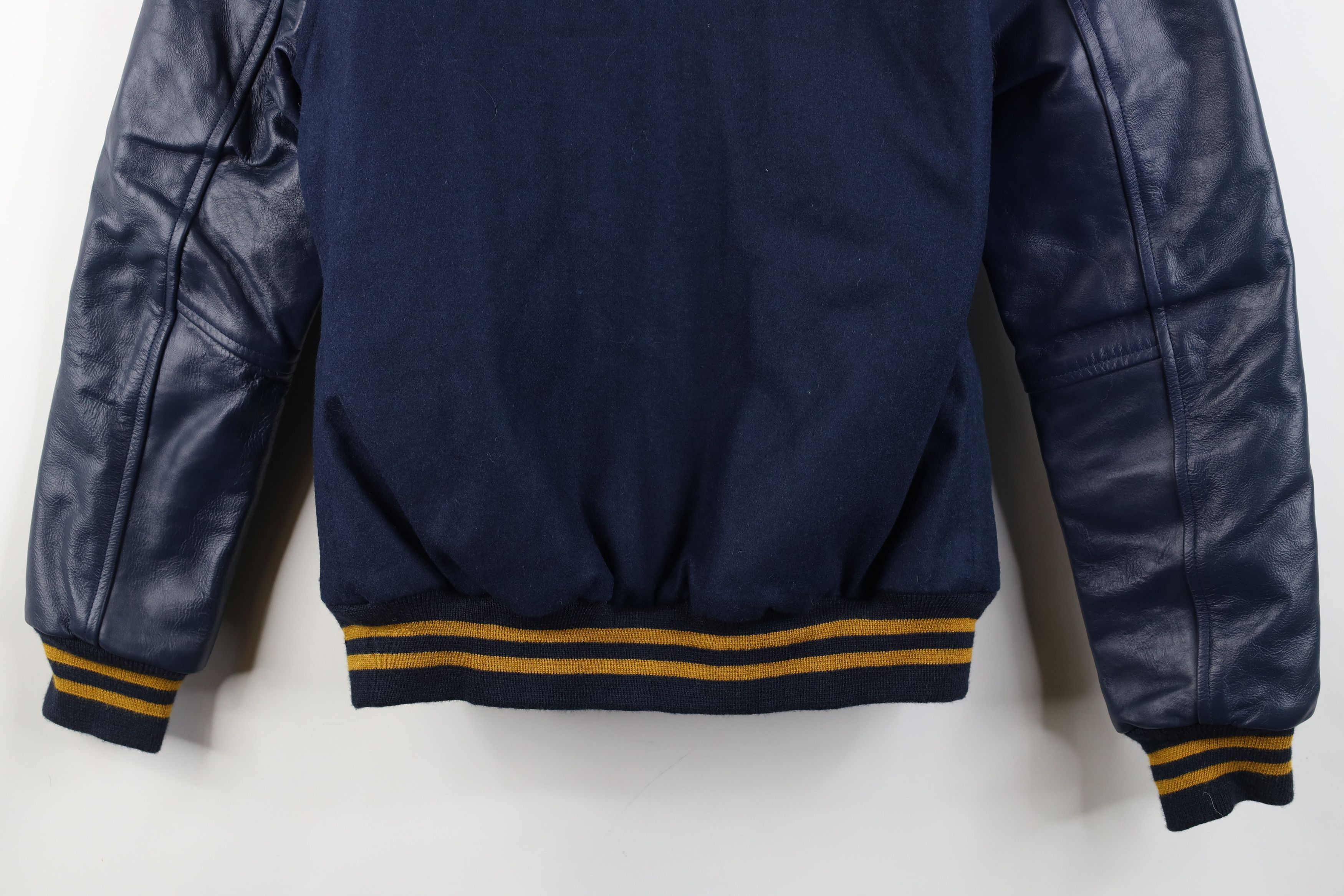 Vintage Vintage 90s Streetwear Wool Leather Varsity Letterman Jacket Size XL / US 12-14 / IT 48-50 - 14 Thumbnail
