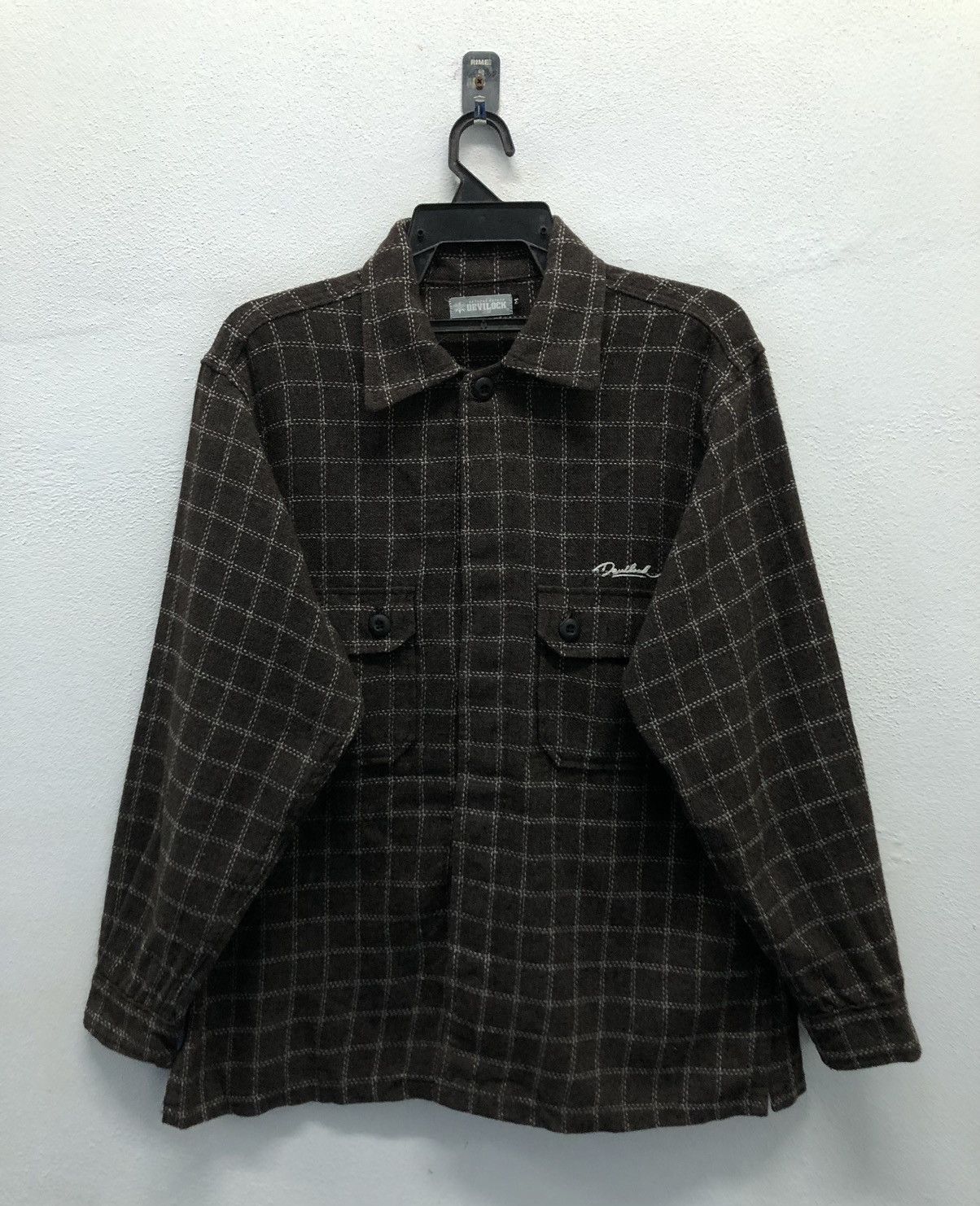 Devilock Vintage Devilock Japan Wool Jacket Brown Windowpane Check M Size US M / EU 48-50 / 2 - 1 Thumbnail