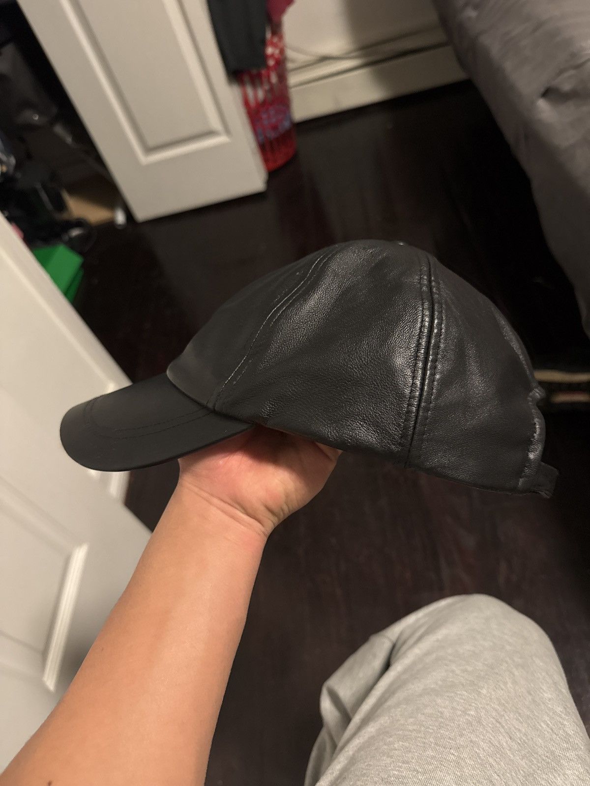Vintage Leather Hat/Cap Size ONE SIZE - 2 Thumbnail