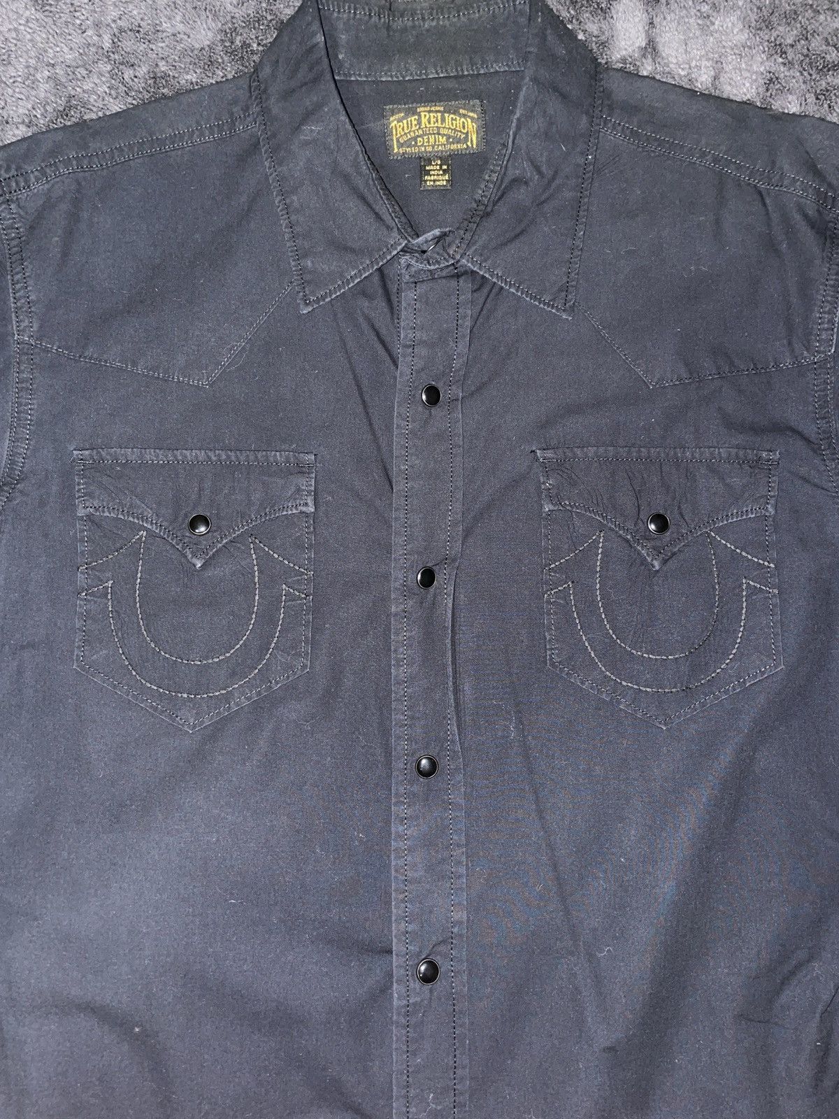 True Religion Mens true religion button down Size US L / EU 52-54 / 3 - 2 Thumbnail