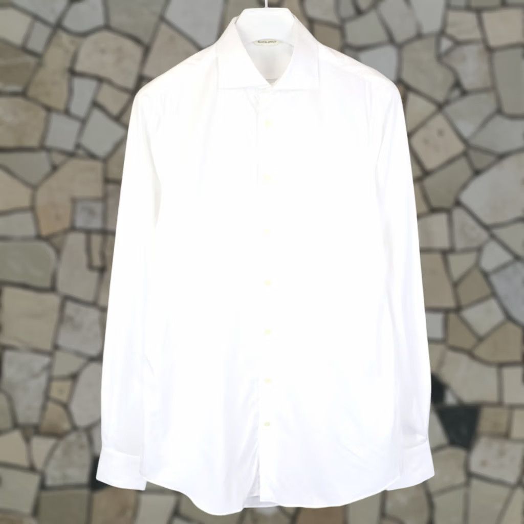 Suitsupply SUITSUPPLY Formal Shirt Men's LARGE Extra Slim Button Up White Cutaway Collar Size 42R - 1 Thumbnail