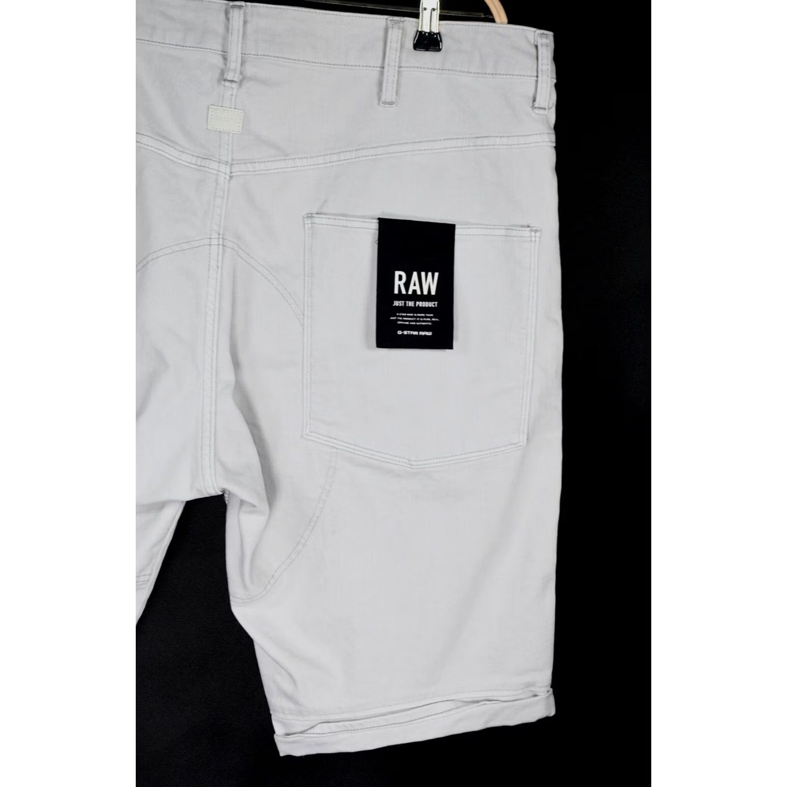 G-Star G-Star RAW 5621 3D TAPERED 1/2 INZA STRETCH DENIM SHORTS Gray 40 Mens Jeans Classic Casual Short Denim Waist 53 cm Inseam 29 cm Size US 40 / EU 56 - 7 Thumbnail