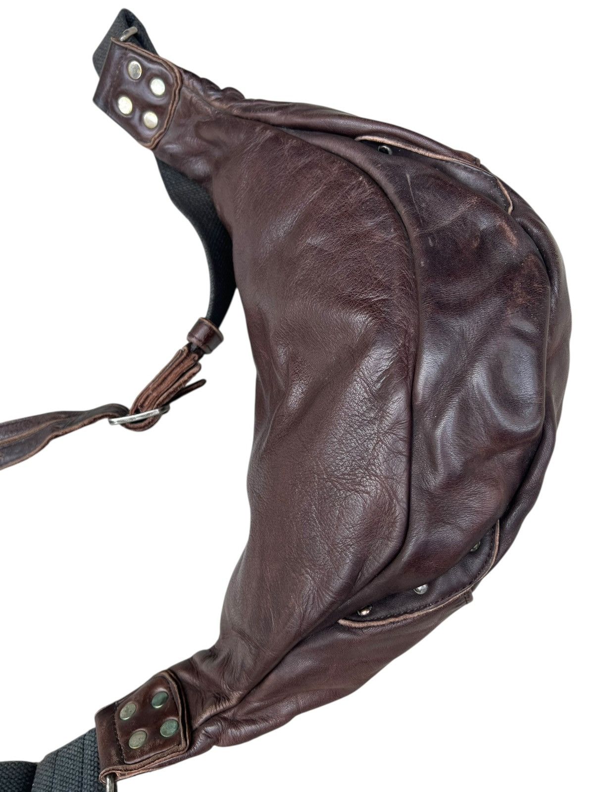 Leather Regalo Tokyo Japan Patina Leather Cargo Chest Bag Size ONE SIZE - 10 Thumbnail