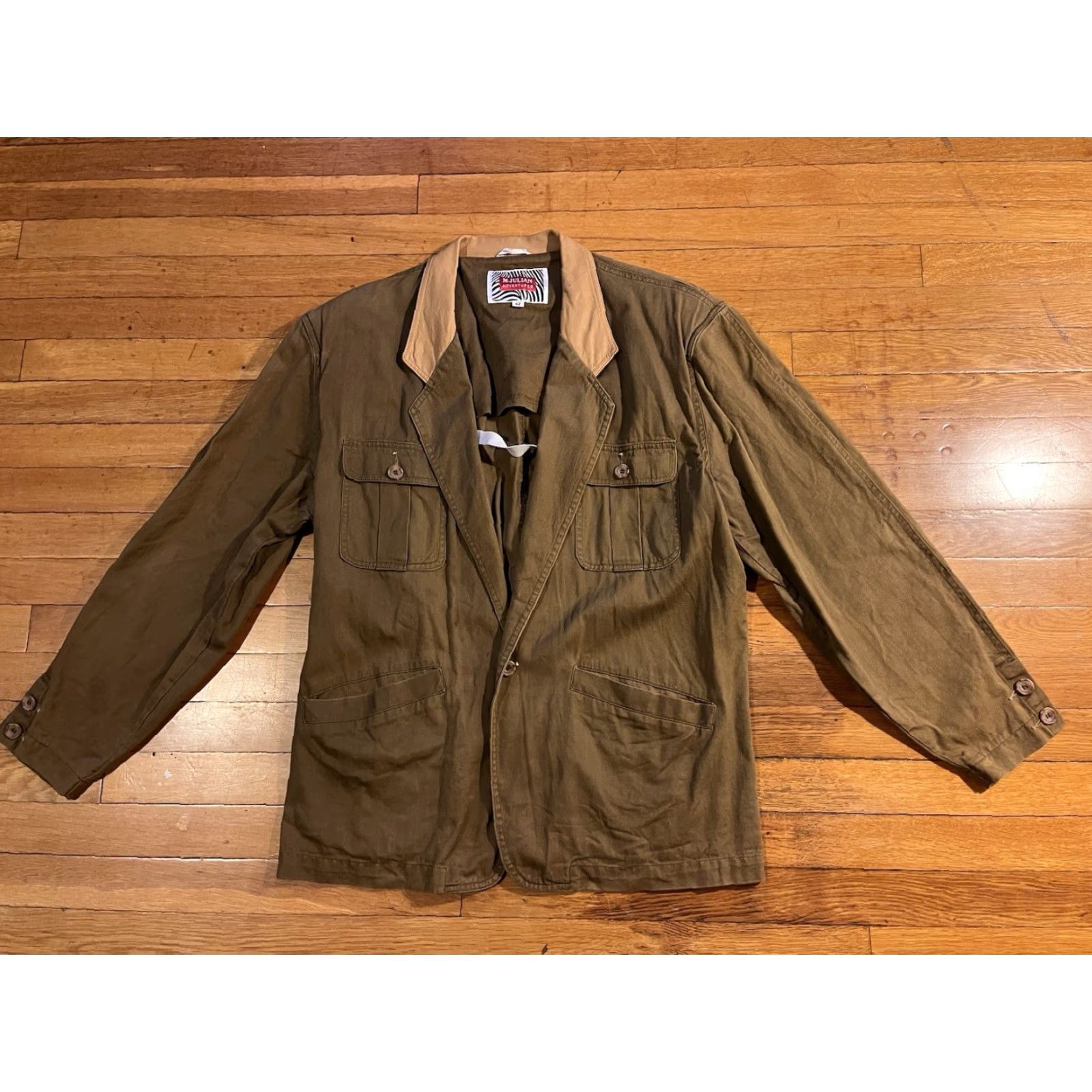 Vintage VINTAGE M. Julian Adventures Canvas Hunting Jacket Men’s 42 Beige Leather Collar Size US XS / EU 42 / 0 - 2 Thumbnail