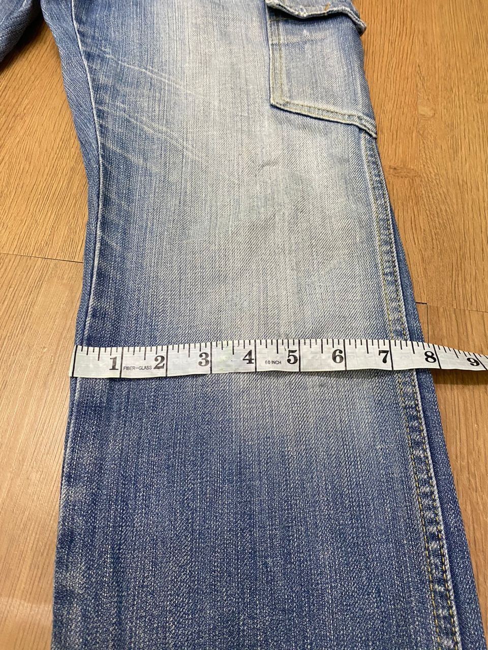 Japanese Brand 💥 Need Gone💥 Bartack Work Clothing Dept Distressed Jeans Size US 31 - 10 Thumbnail
