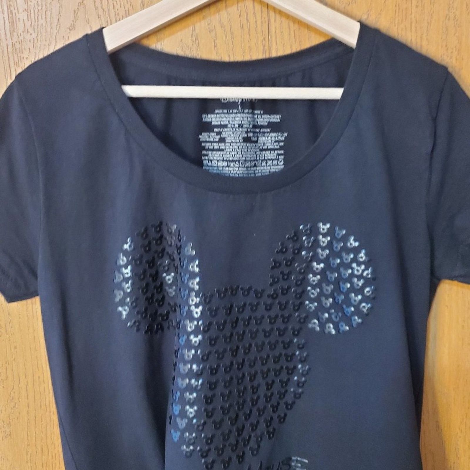 Disney Disney Store Black Mickey Mouse Swoop Neck T-Shirt Size L / US 10 / IT 46 - 6 Thumbnail