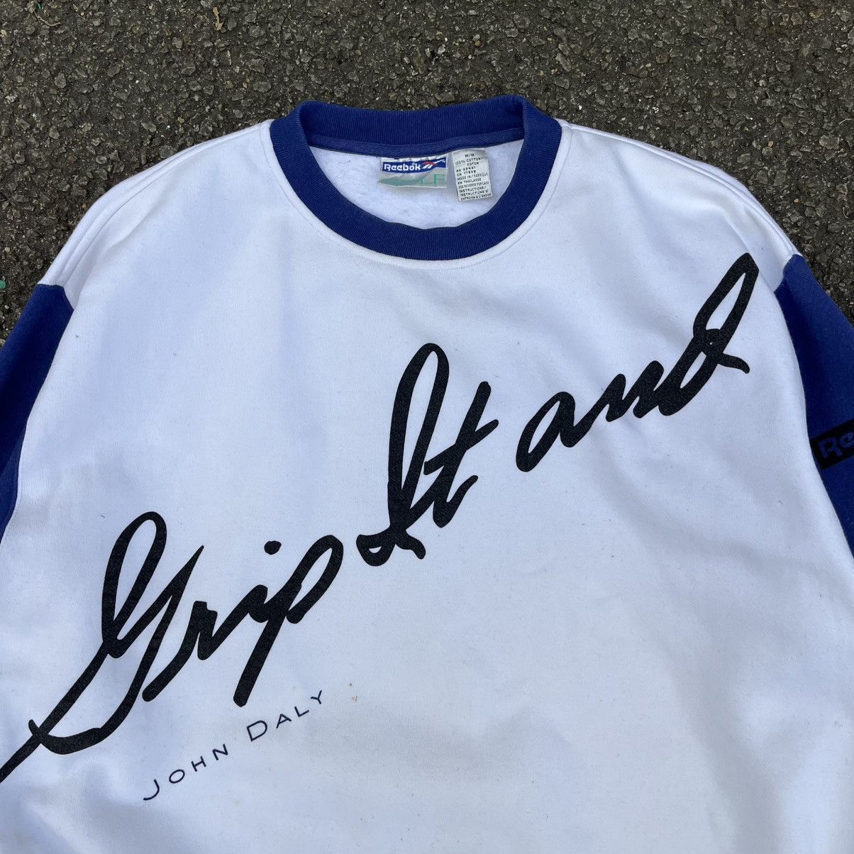 Reebok Vintage 90's Reebok John Daly GRIP IT AND RIP IT Sweatshirt Size US M / EU 48-50 / 2 - 3 Thumbnail