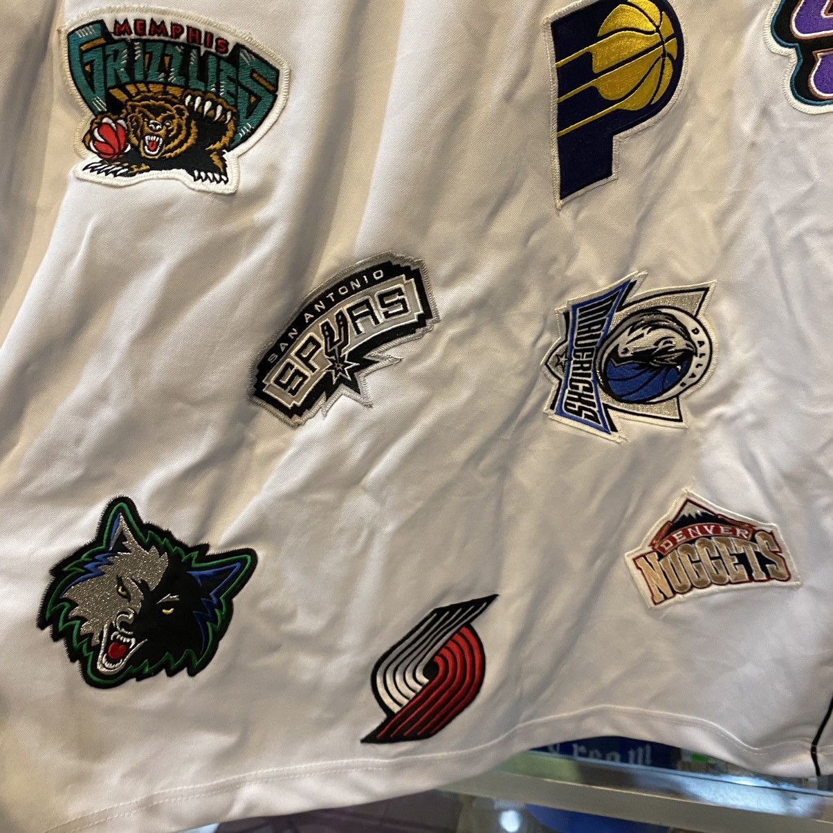 NBA × Vintage RARE🤯🤯Vintage NBA patchwork all over logo jerseys white Size US XXL / EU 58 / 5 - 11 Thumbnail