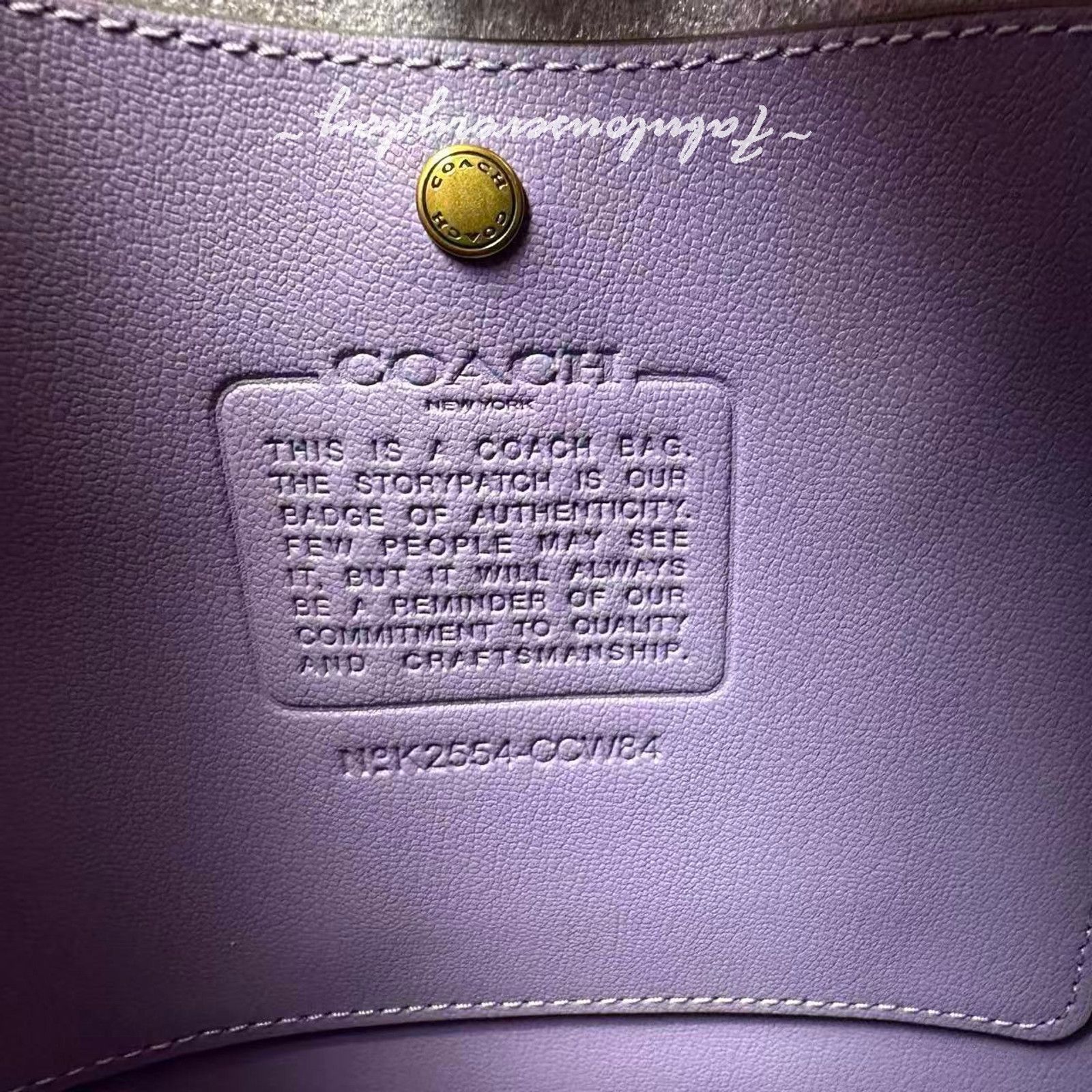 Coach Coach Bleeker Bucket 21 Crossbody in Suede/Brass/Violet Mist Size ONE SIZE - 9 Thumbnail
