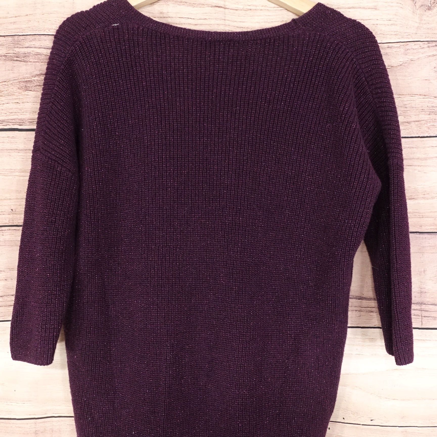 Express EXPRESS PURPLE PULLOVER V-NECK SWEATER WOMENS XS Size XS / US 0-2 / IT 36-38 - 5 Thumbnail