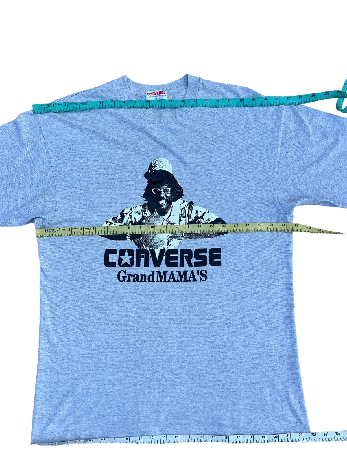 Converse × NBA × Vintage Vintage 90s Converse Basketball Grand MAMA’S Striped tee Size US L / EU 52-54 / 3 - 2 Thumbnail