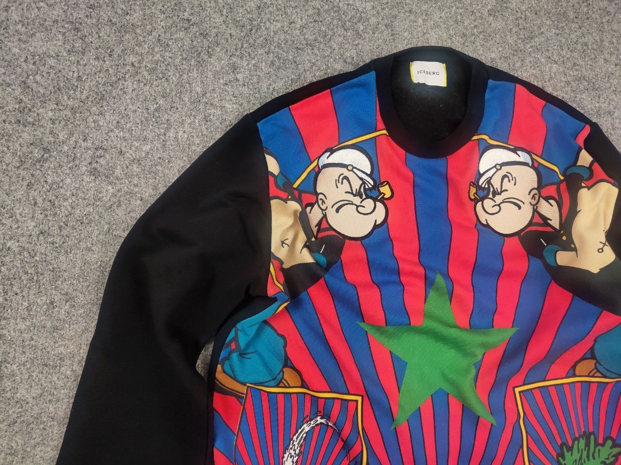 Iceberg Iceberg Popeye Stripe Art Sweatshirt Pullover Vintage Style Size US XL / EU 56 / 4 - 10 Thumbnail